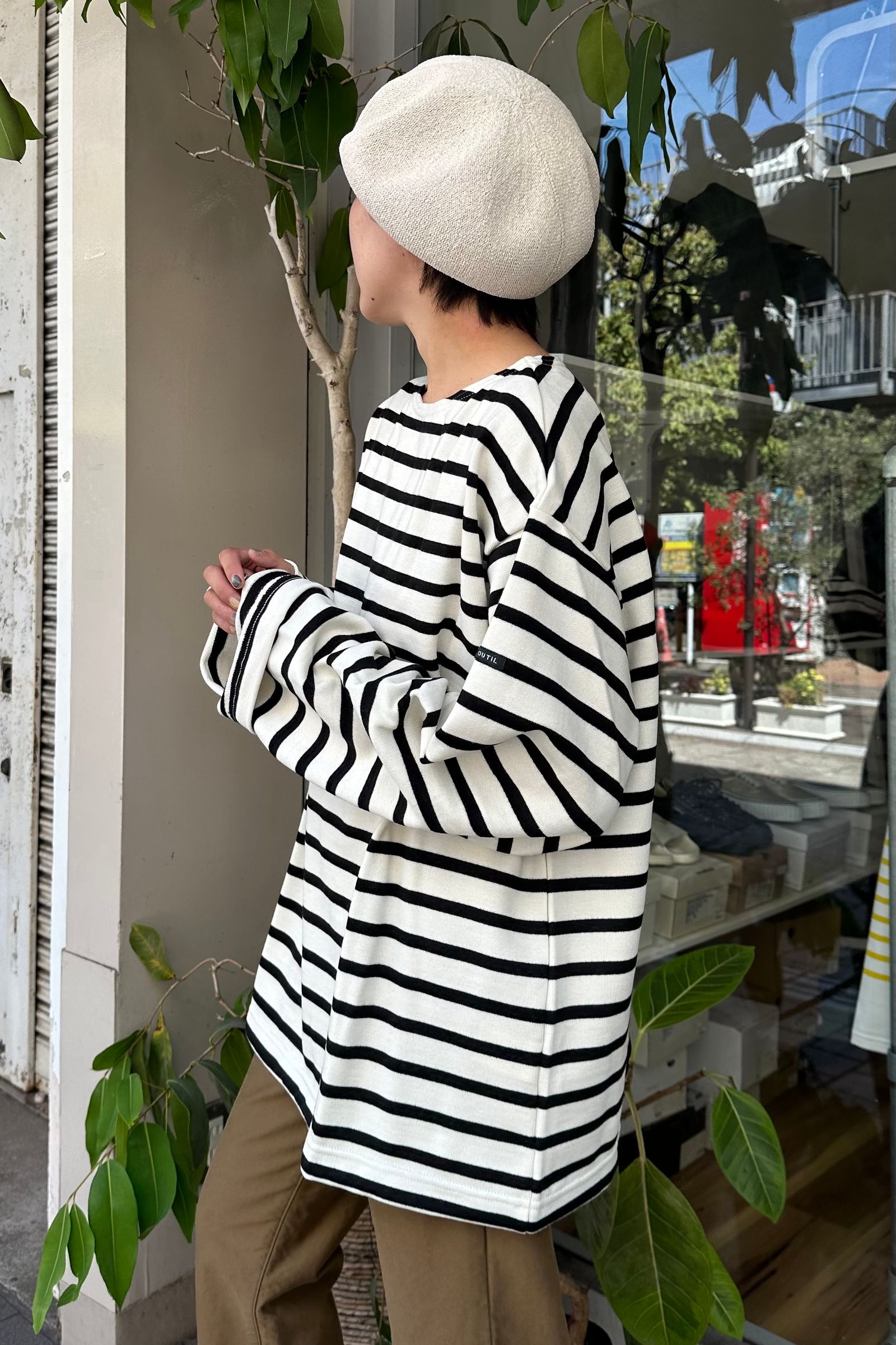 OUTIL ウティ 24SS リネンハイゲージニットカットソー / バスクシャツ OUTIL ウティ 24SS リネンハイゲージニットカットソー / バスク