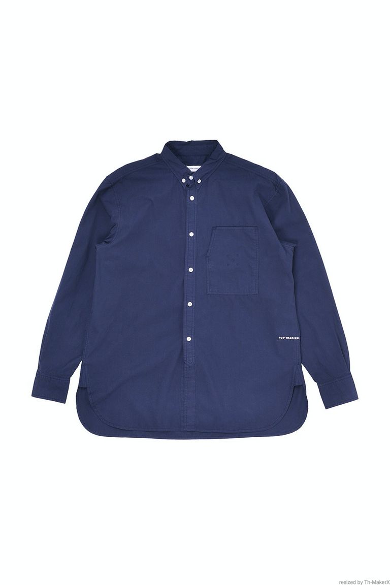 Pop Trading Company - bd shirts -navy- 22aw drop 1 | asterisk