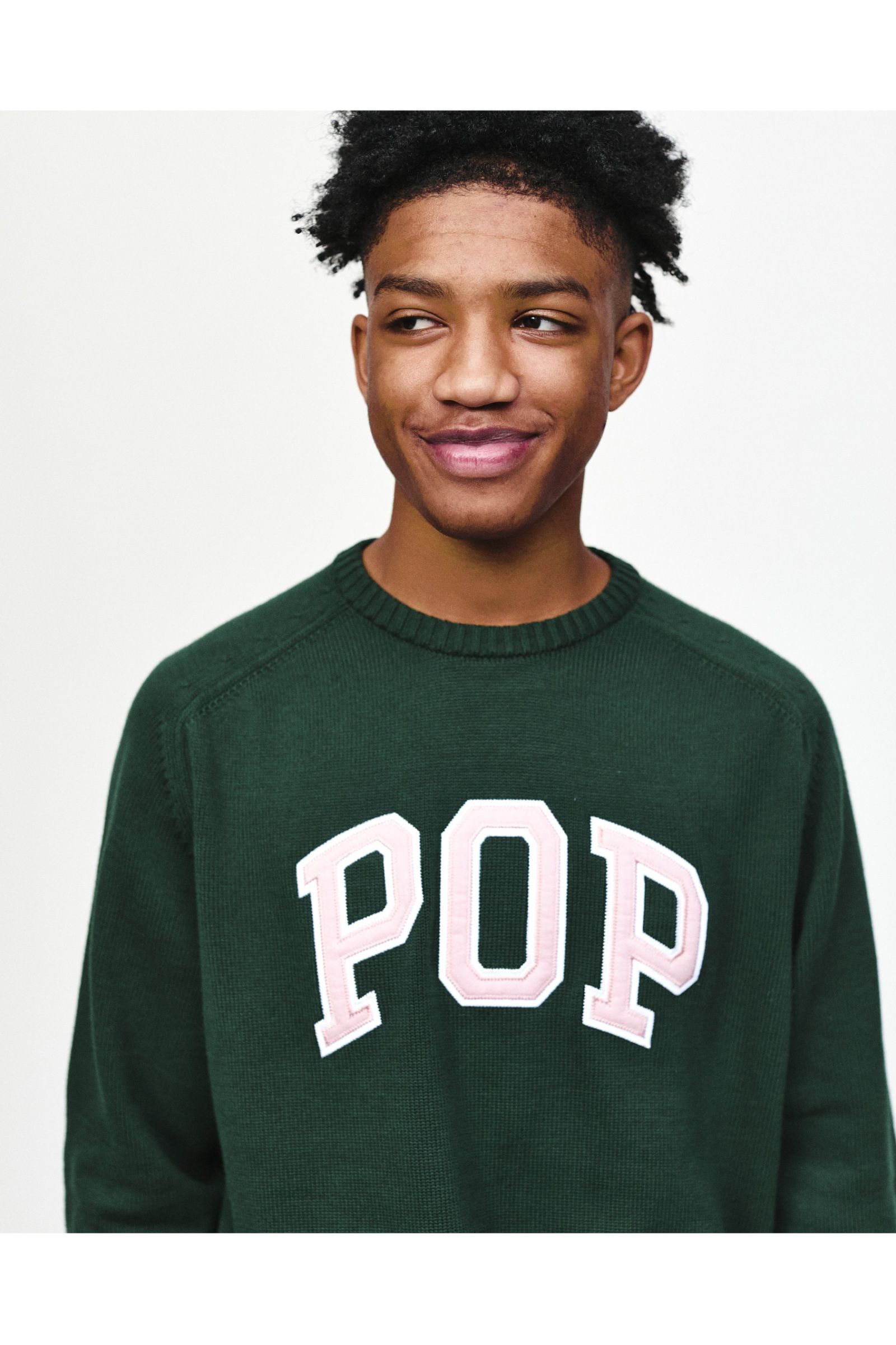 Pop Trading Company - arch knitted crewneck 21aw | asterisk
