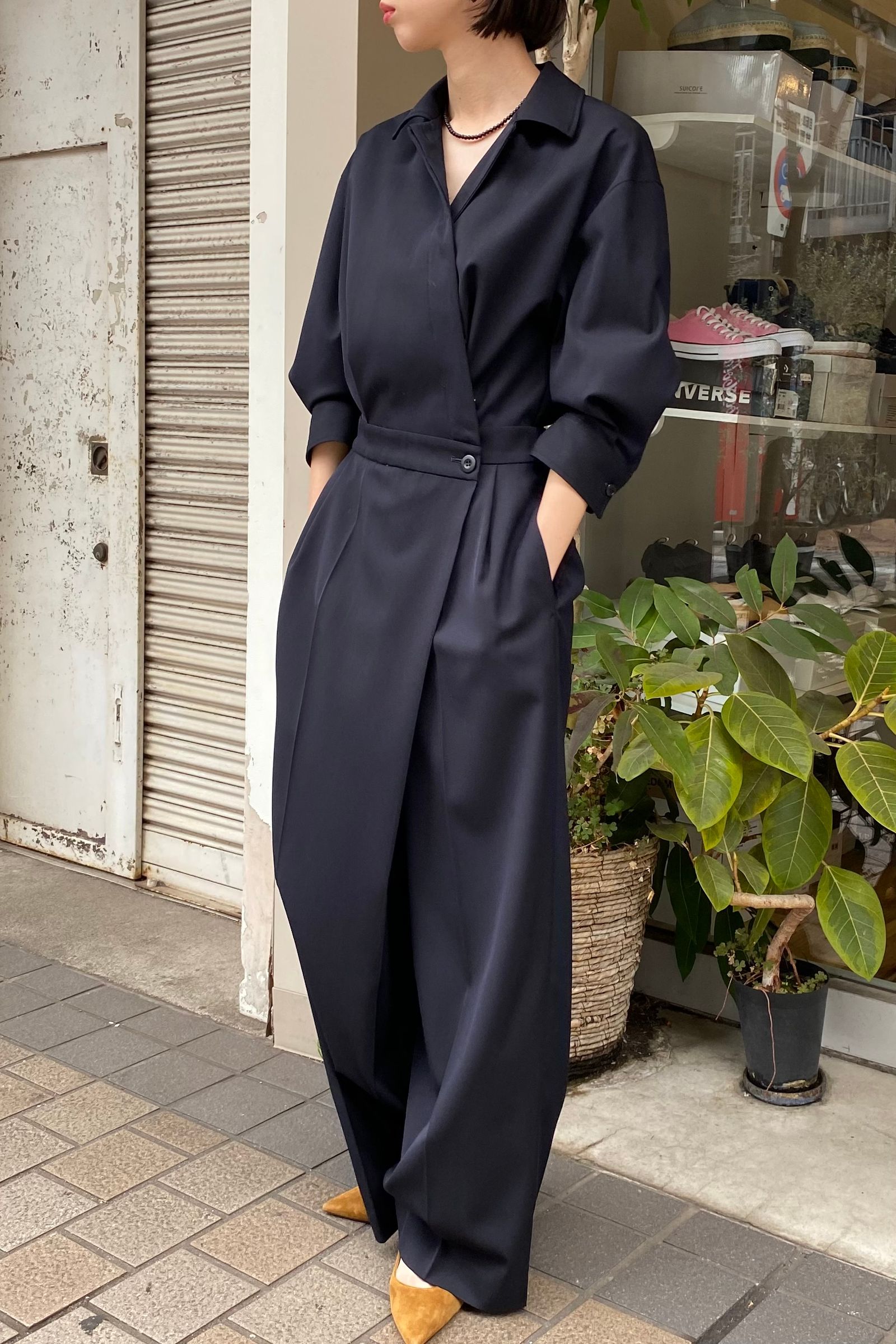 IIROT - jumpsuit -navy- 23ss | asterisk