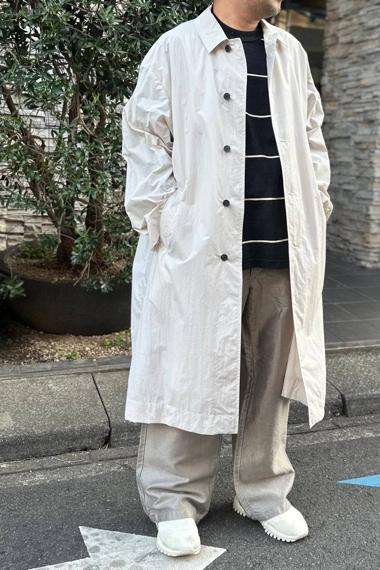 ATON - TRAVEL NYLON PACKBLE COAT -warm white- 24ss men | asterisk