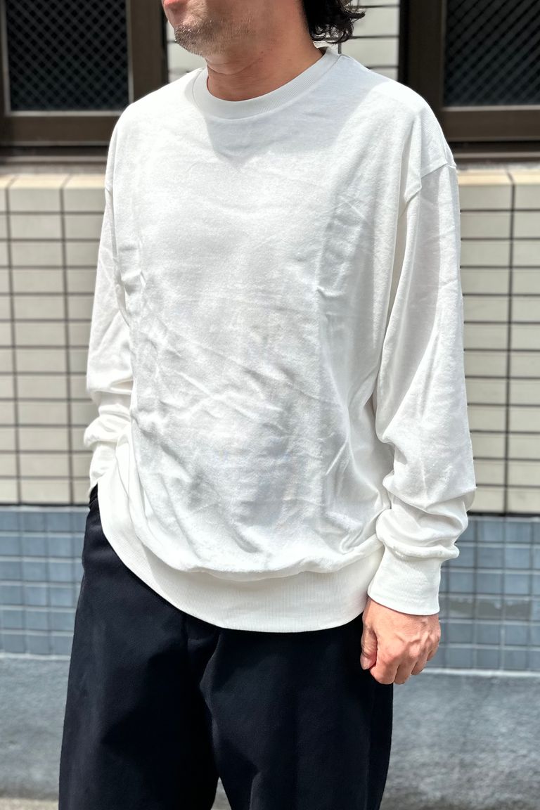 FRUIT OF THE LOOM - CUT AND SEWN TOP “LIKE A KNITTED SWEATER” 金子 