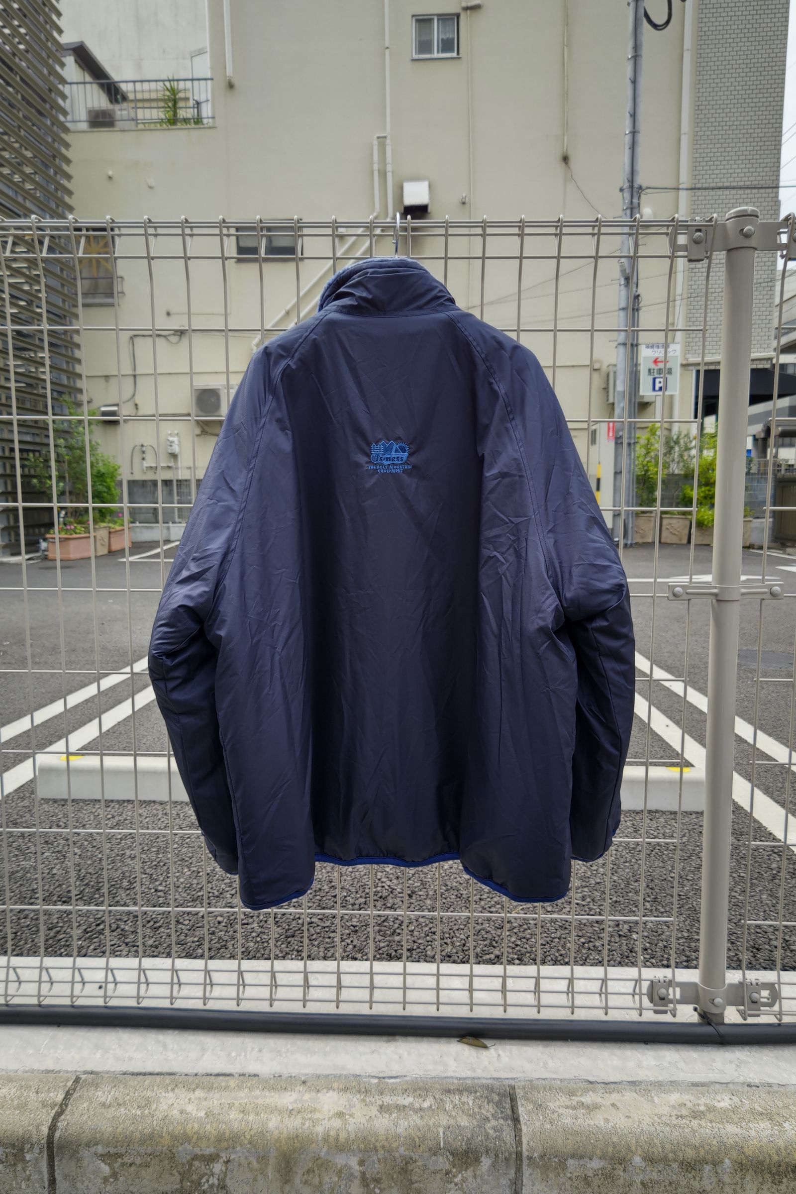 is-ness - reversible fleece jacket -navy×blue-22aw | asterisk