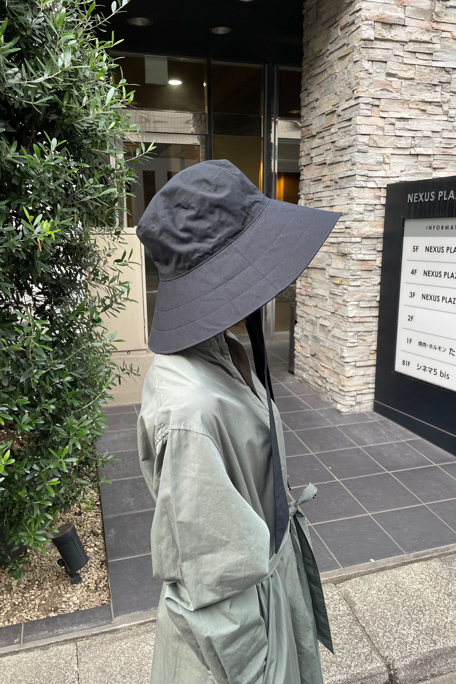 KIJIMA TAKAYUKI - COTTON SILK BUCKET HAT -black- 23ss women | asterisk