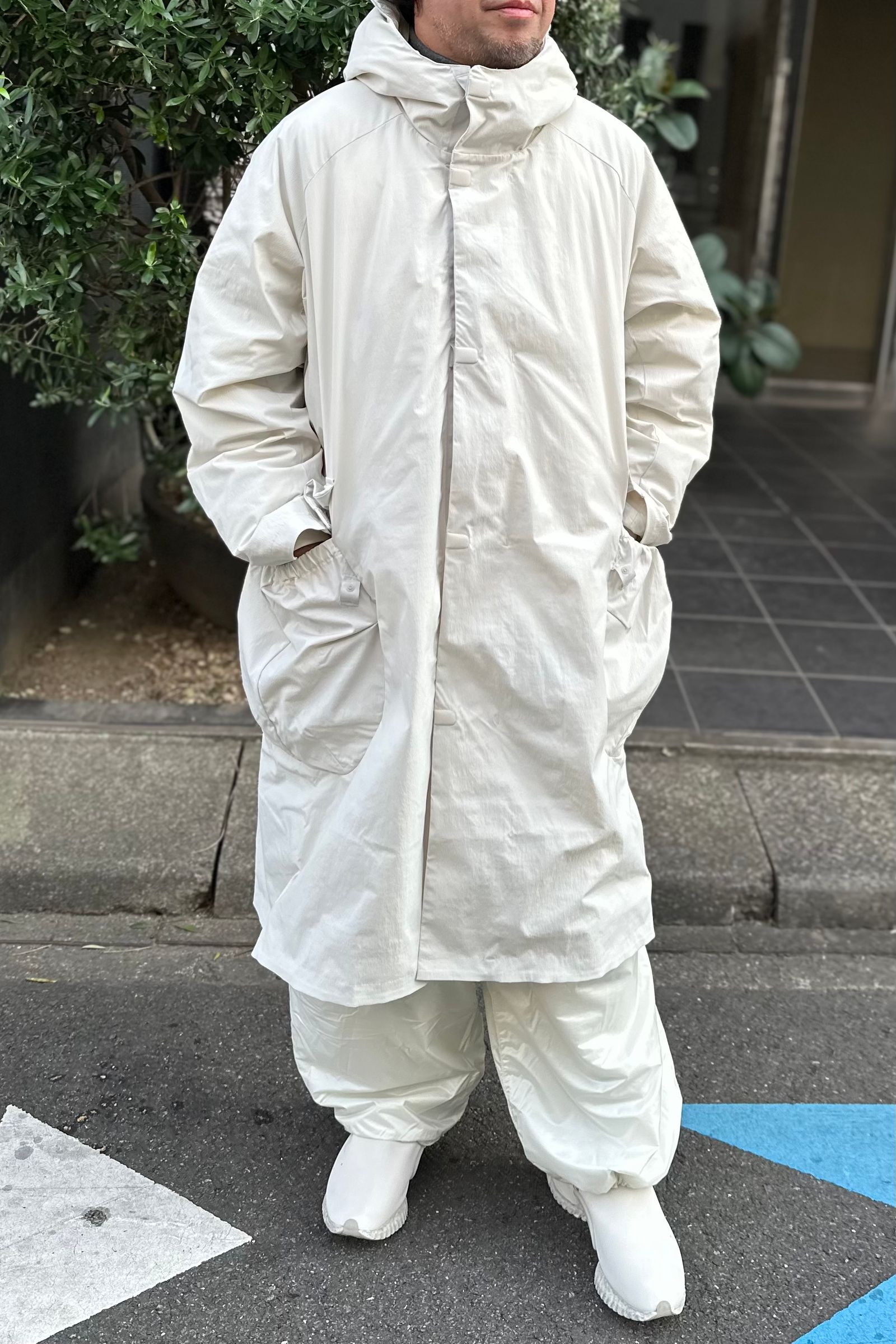 alk phenix - zak coat III /karu-stretch taffeta II -off white- men