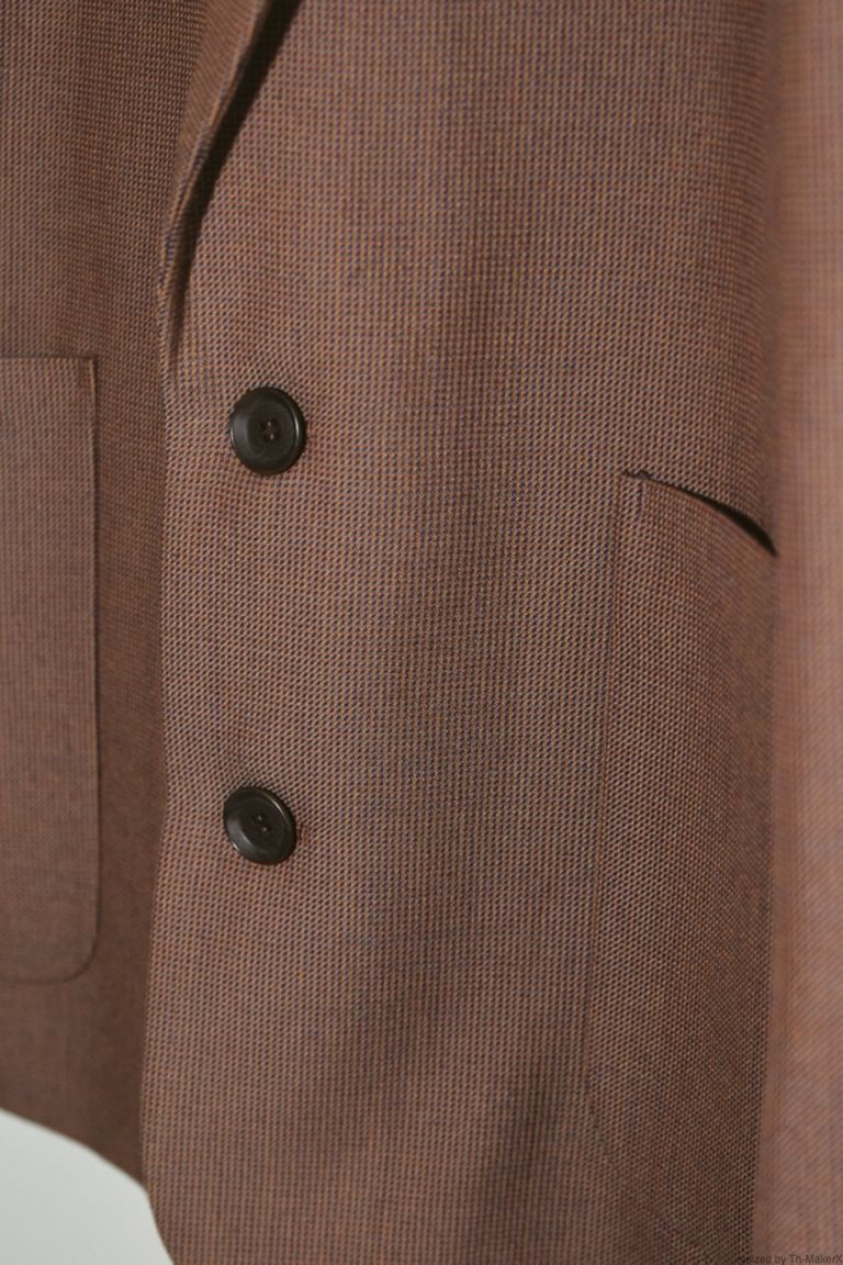 TODAYFUL - houndstooth wool jacket -choco-22aw | asterisk