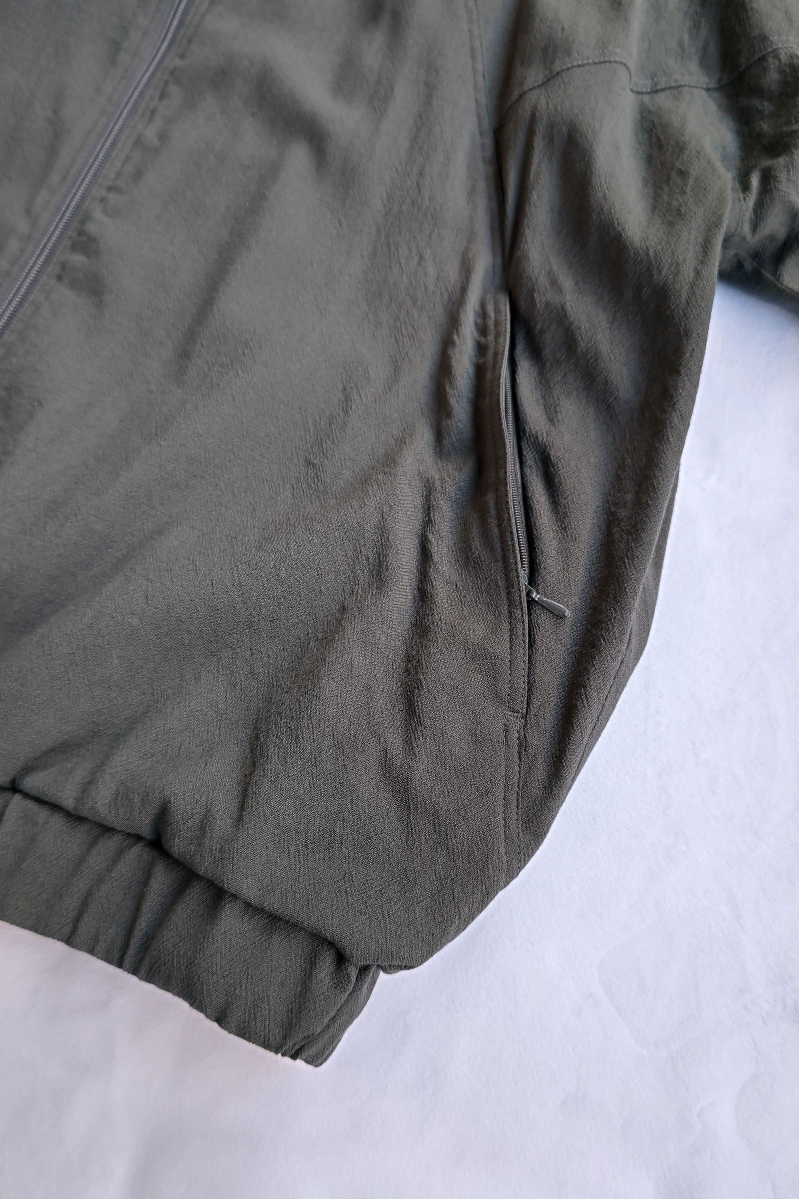 blurhms - Wool Rayon Silk Track Jacket-dark sage- 23ss men | asterisk