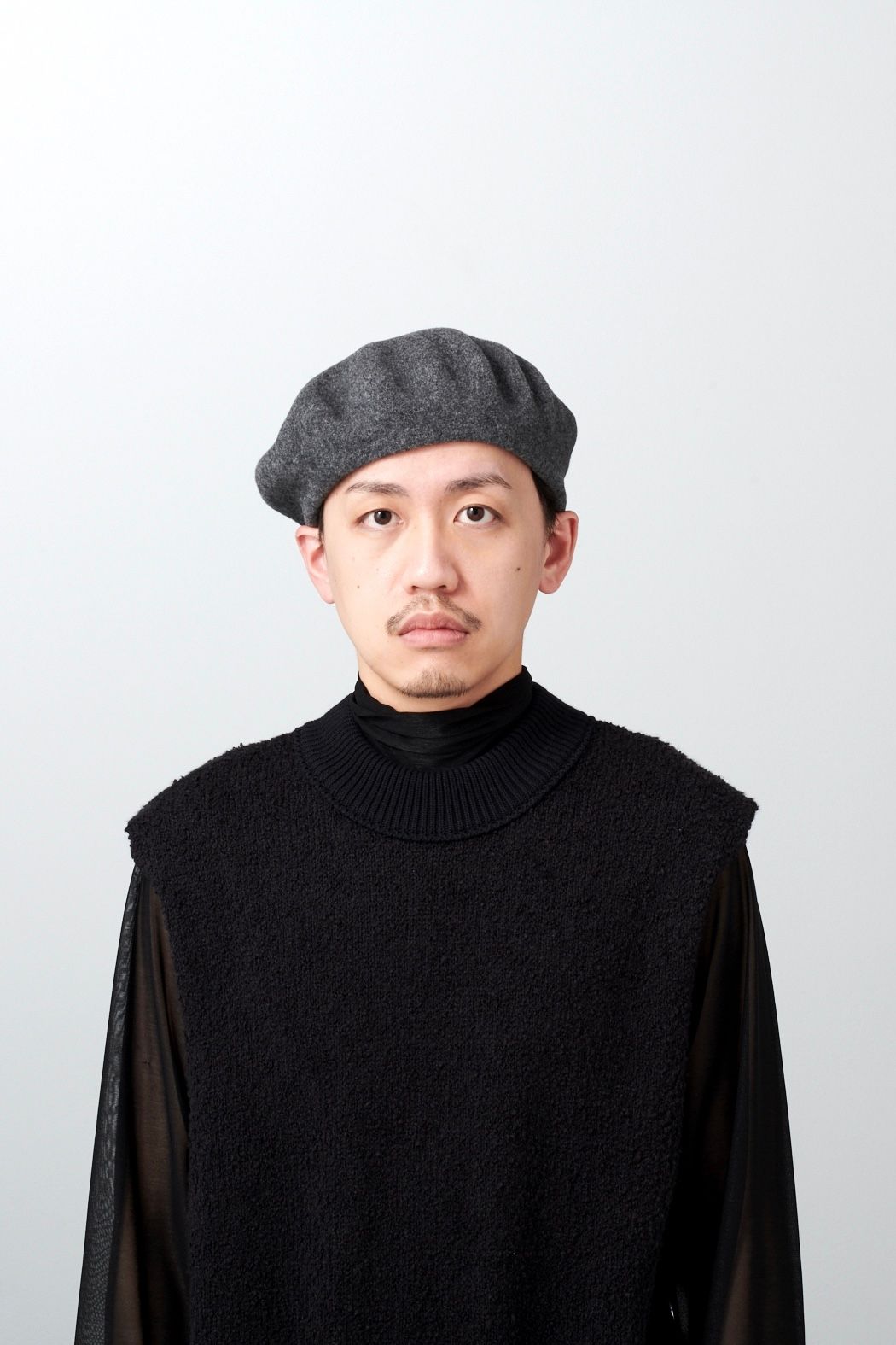 KIJIMA TAKAYUKI - WOOL CASHMERE BASQUE BERET -gray- 23aw | asterisk