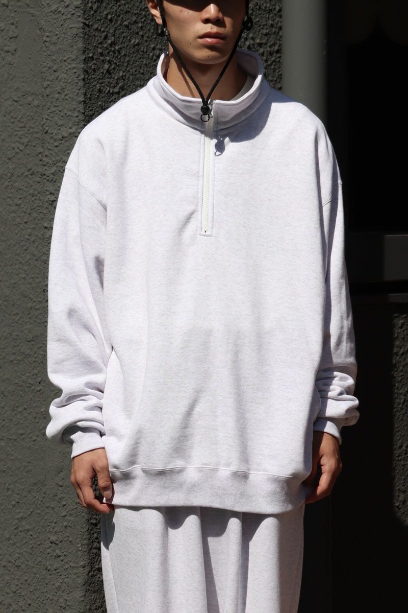 UNIVERSAL PRODUCTS - yaah half zip sweat hoodie-white-22aw | asterisk