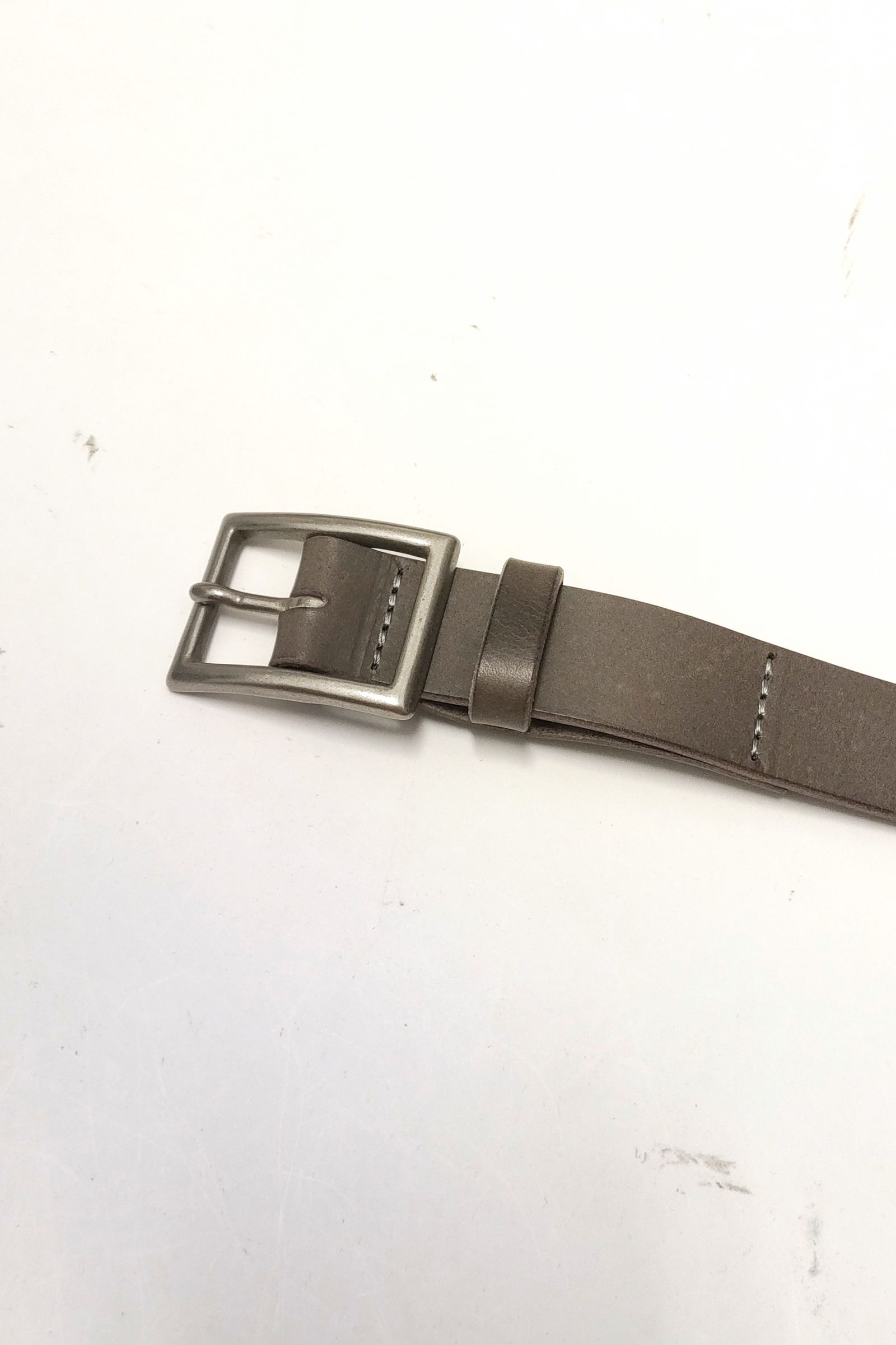 awasa - イタリアンプルアップレザーベルト-Silver x Gray- 25aw