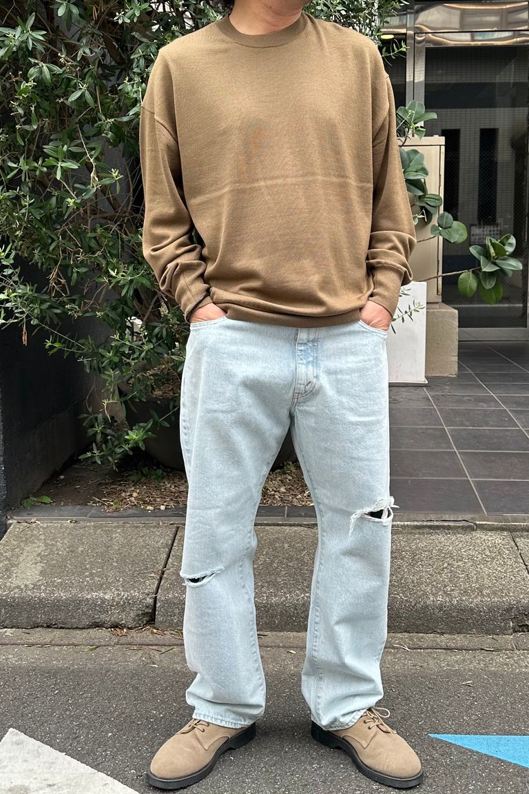awasa 5ポケット テーパードデニム light indigo