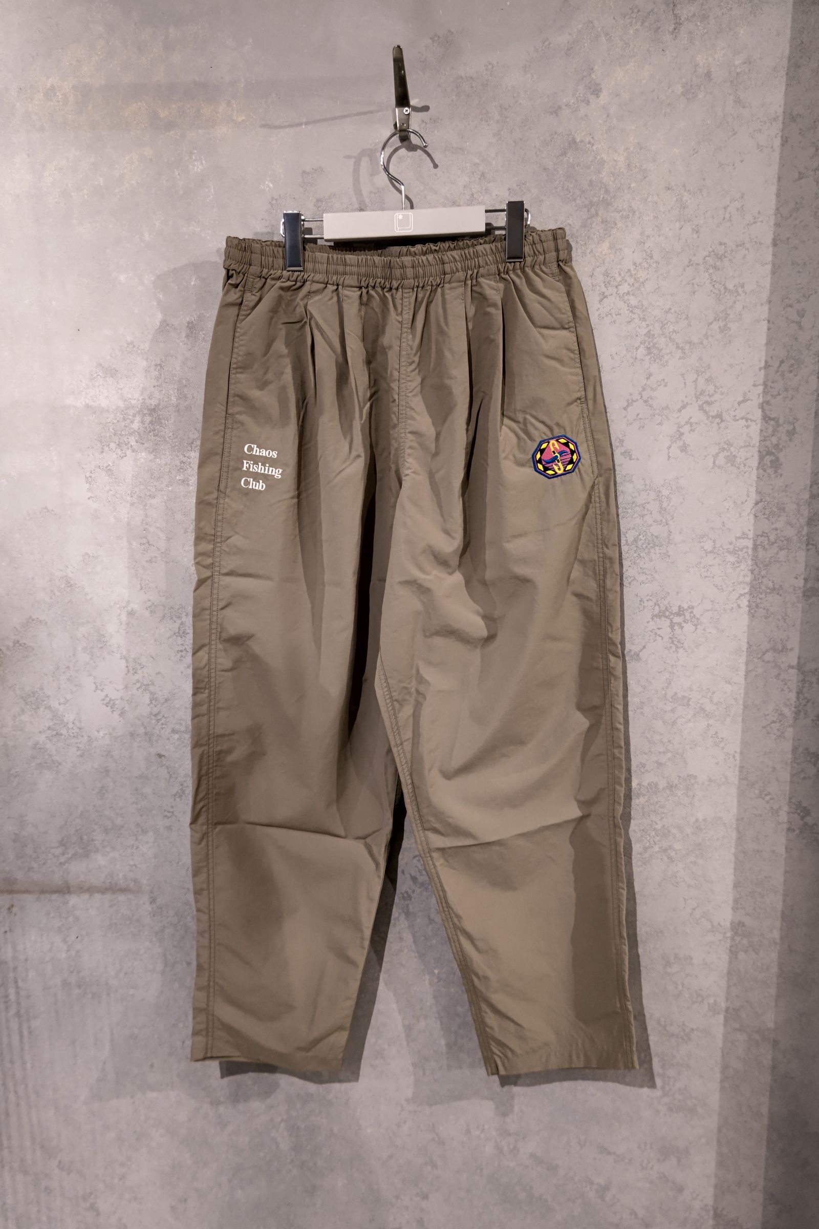 Chaos Fishing Club - anchor emb nylon pants -gray- 23ss | asterisk