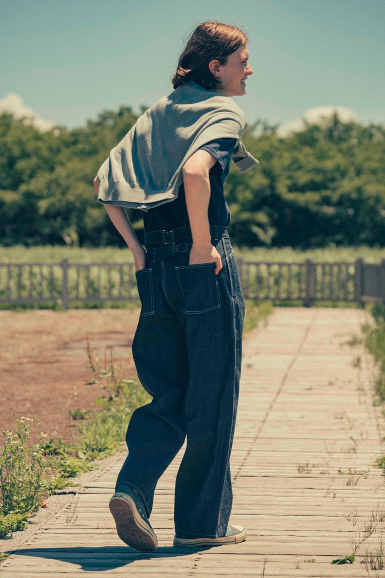 A.PRESSE - military denim trousers -indigo- 23ss men | asterisk