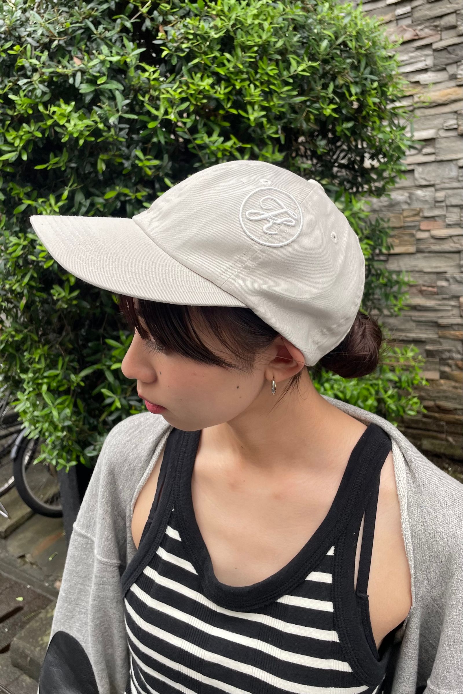 KIJIMA TAKAYUKI - DOUBLE LOGO 6PANEL CAP -greige- 23aw | asterisk