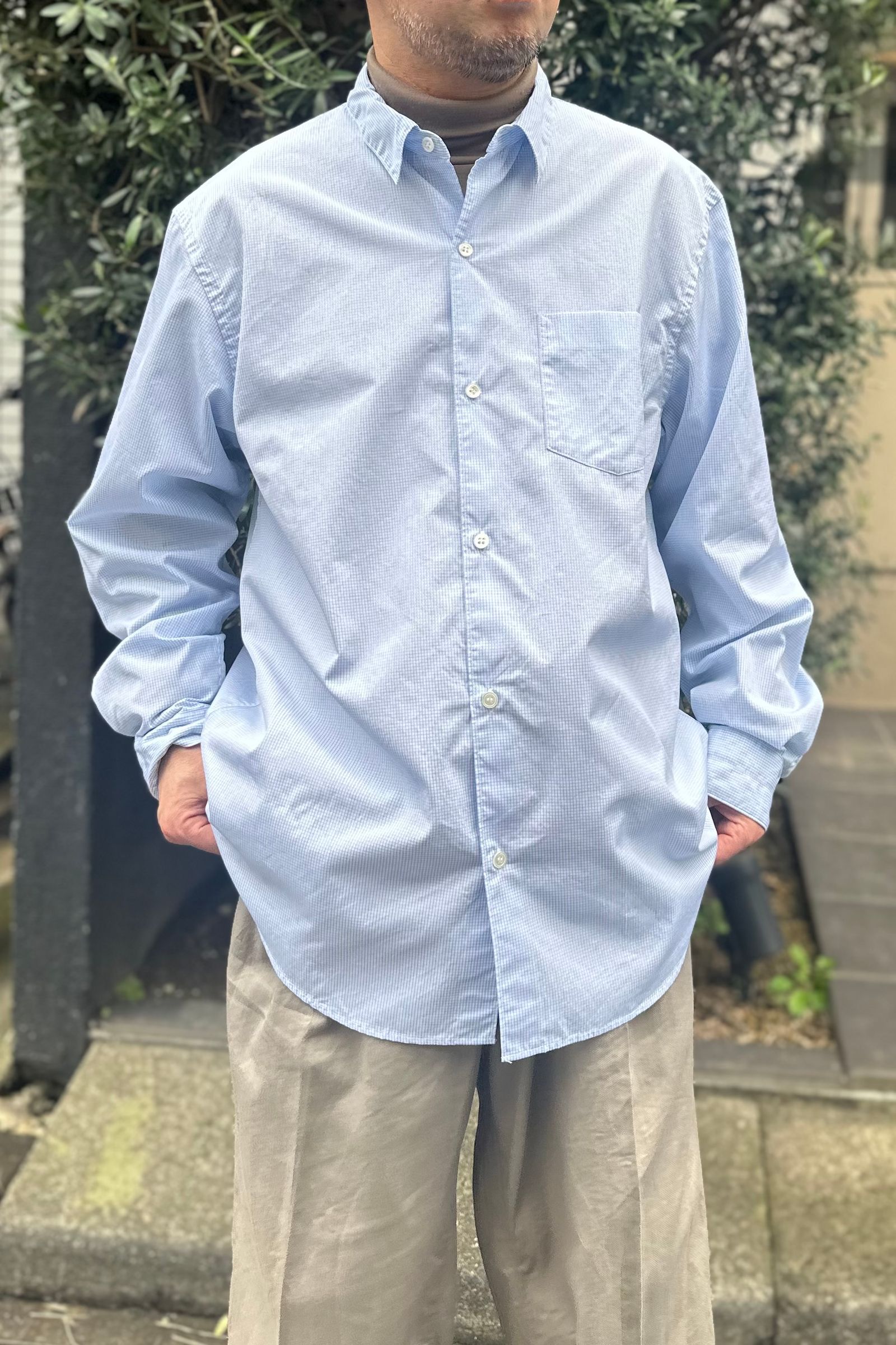awasa - レギュラーカラーシャツ-Graph check- 24ss men | asterisk