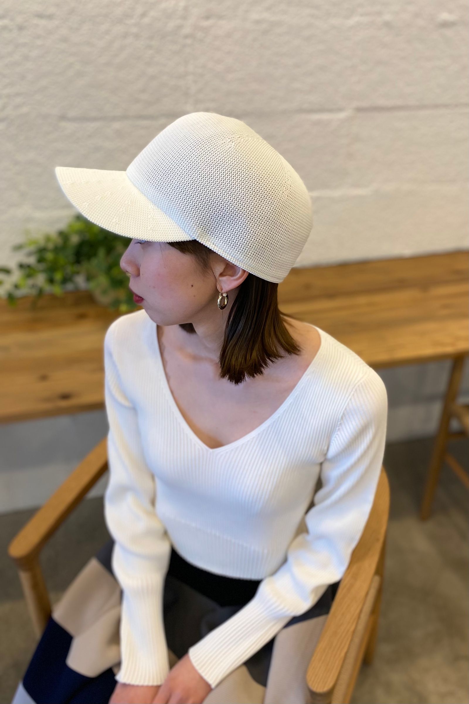 CFCL - mesh knit cap 1 -white- 23ss unisex | asterisk