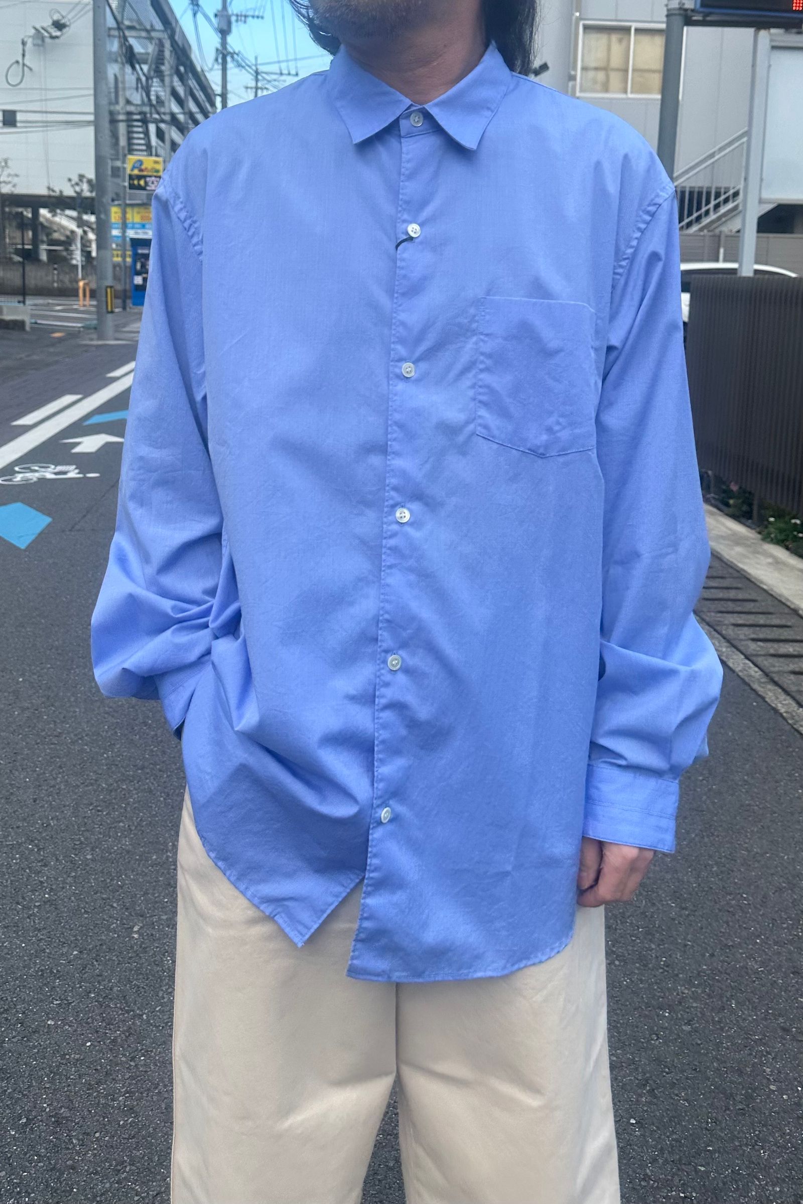 値引 - awasa レギュラーカラーシャツ-BLUE-25ss asterisk | men トップス