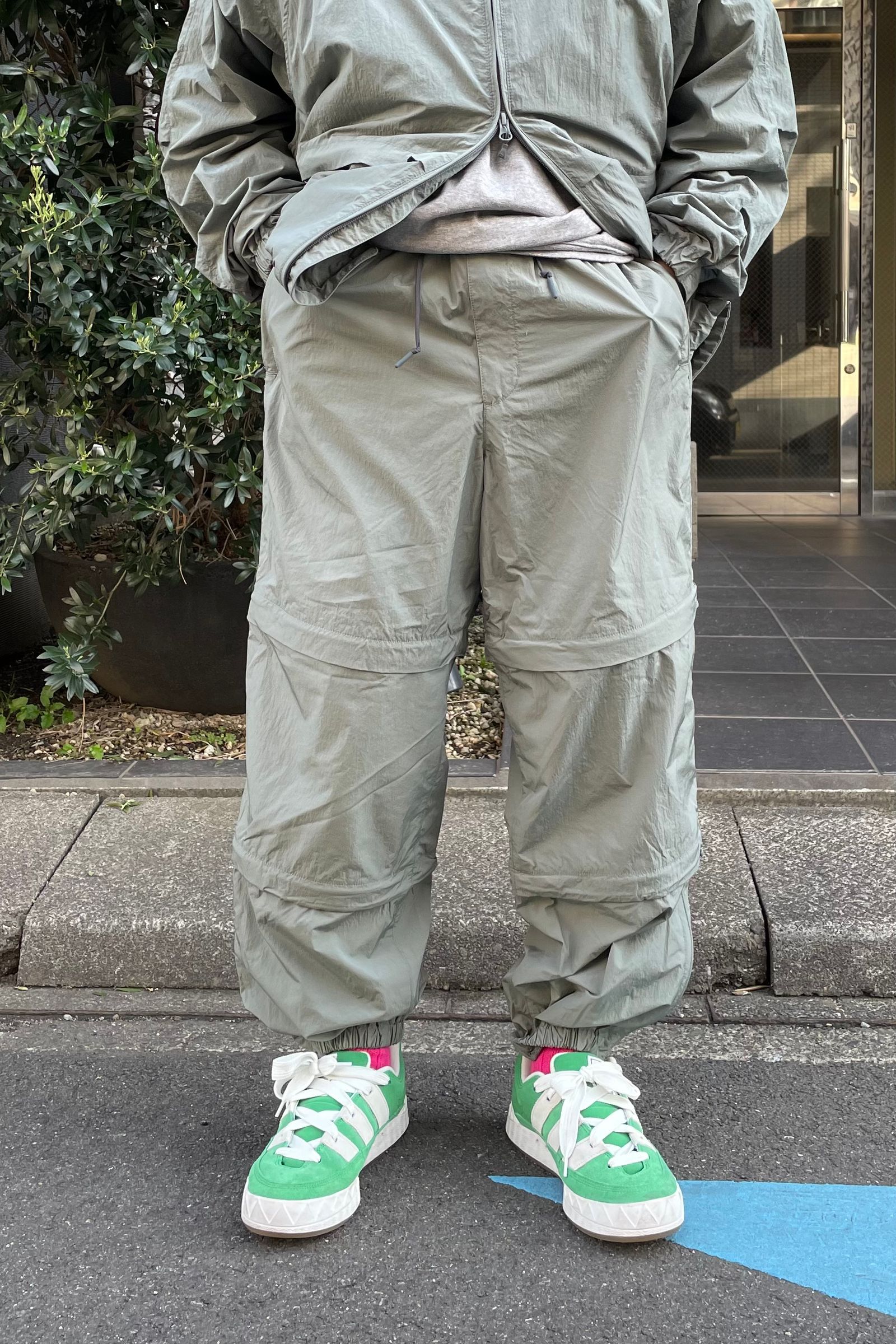 tech 3way windbreaker pants -coaster gray- 23ss men - S