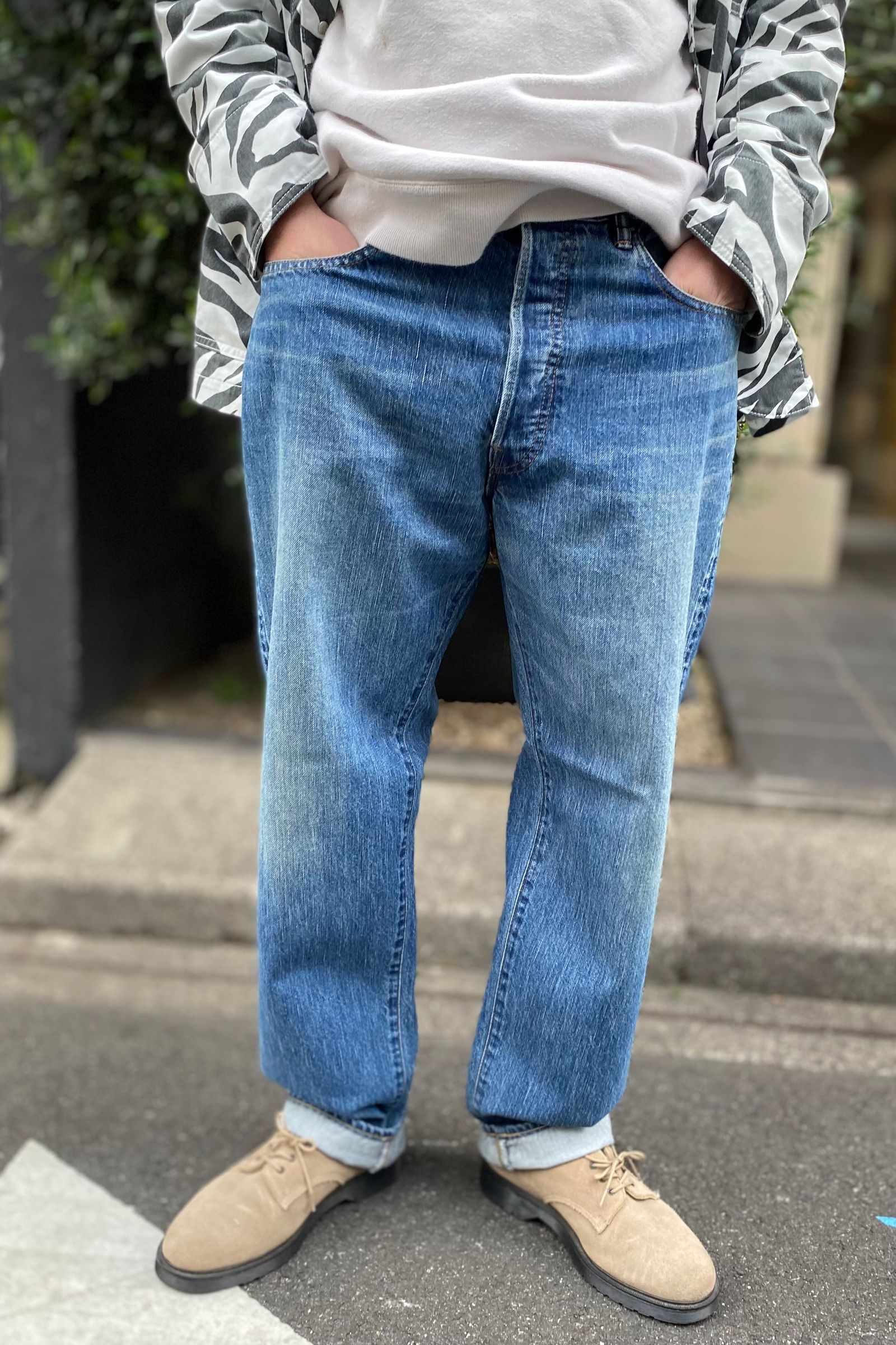 A.PRESSE - washed denim pants e -indigo- 23ss men | asterisk