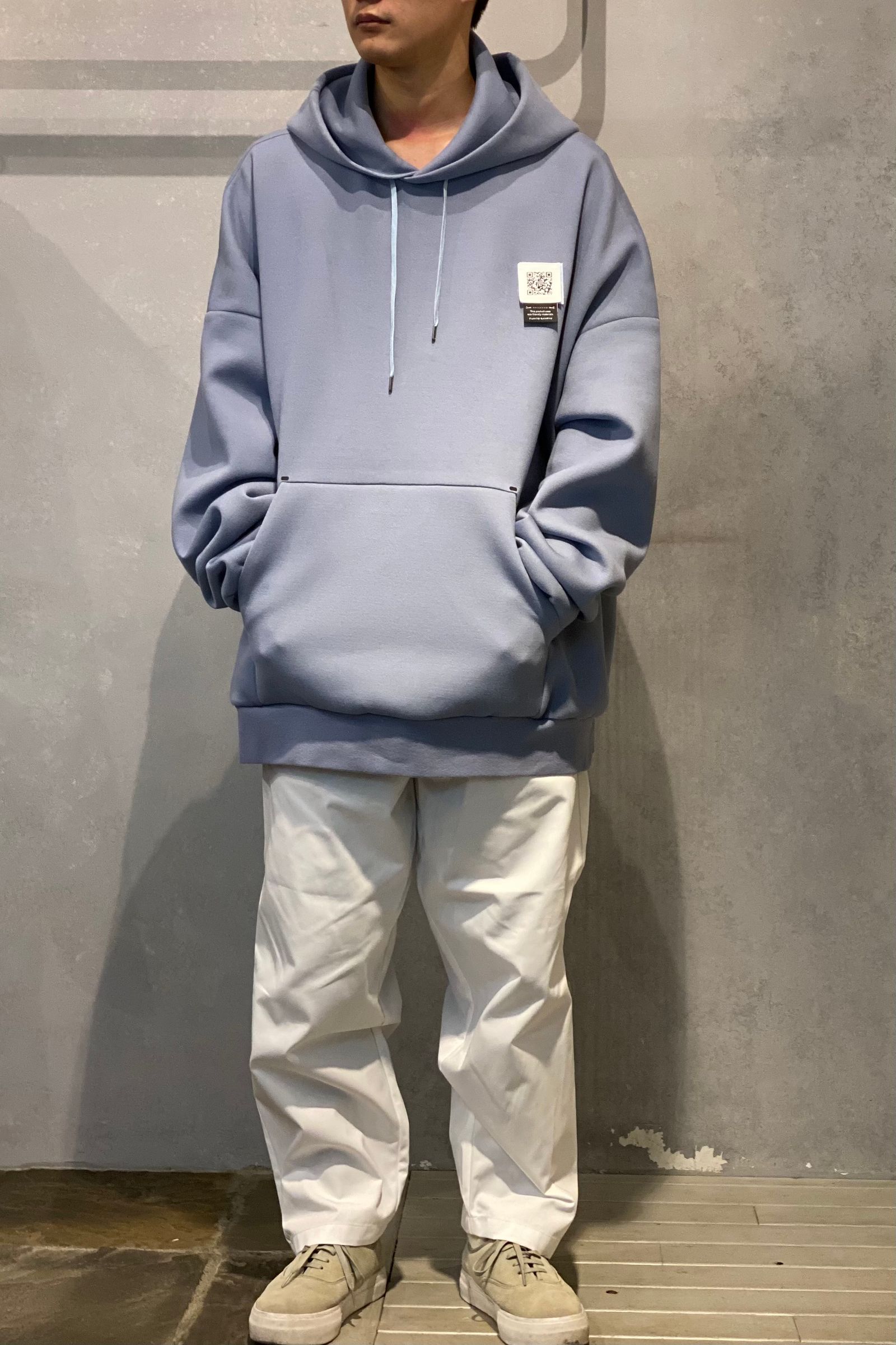 FUMITO GANRYU - 2way pull hoodie 22ss -blue gray- | asterisk