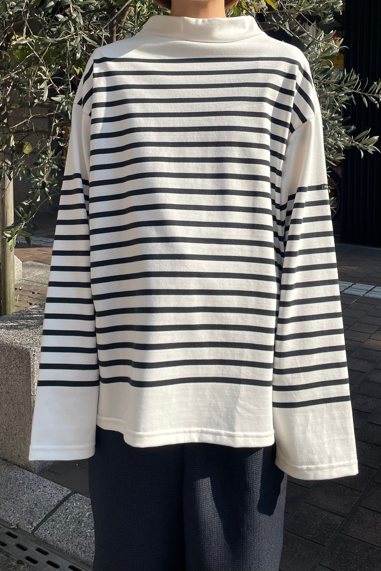 OUTIL - モックネック/バスクシャツ/tricot ger -off/sea moss- 22aw