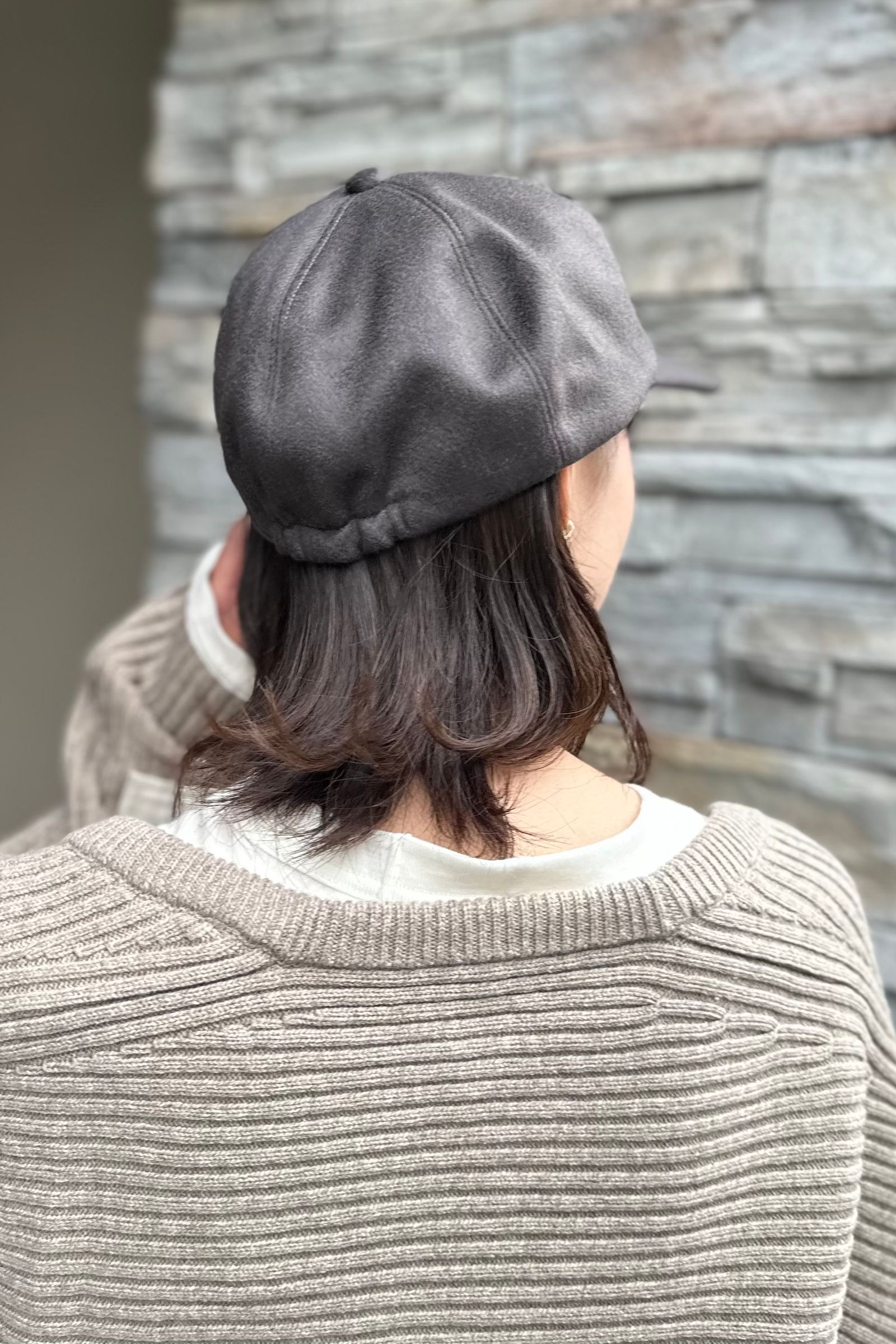 KIJIMA TAKAYUKI - PURE CASHMERE 6PANEL CAP -taupe- 23aw women