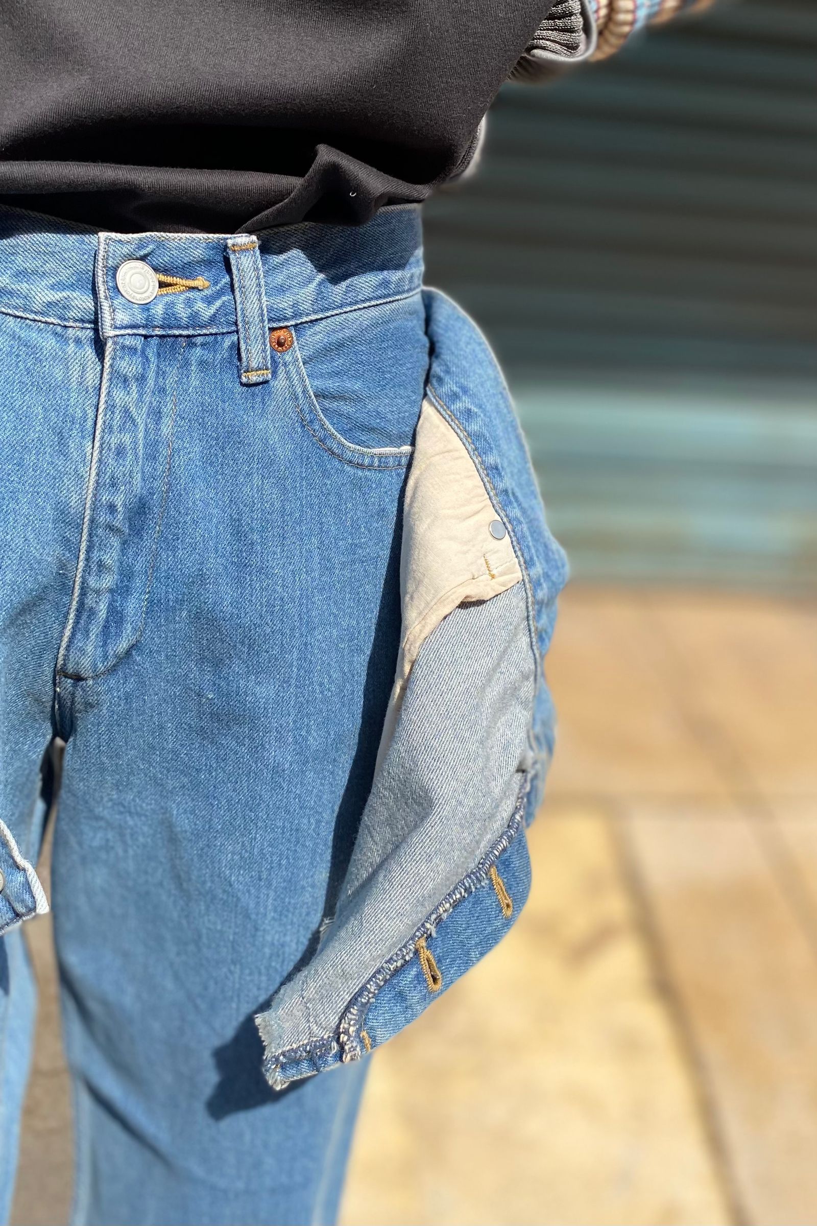 全国配送可 kotohayokozawaコトハヨコザワLayered denim pants