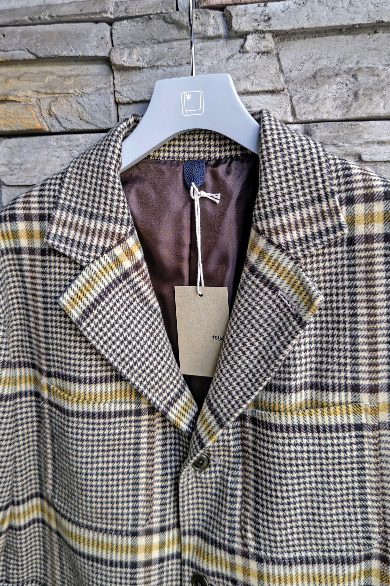 ts(s) - Color Glen Plaid Wool Blend Melton Cloth 4+1 Patch Pocket