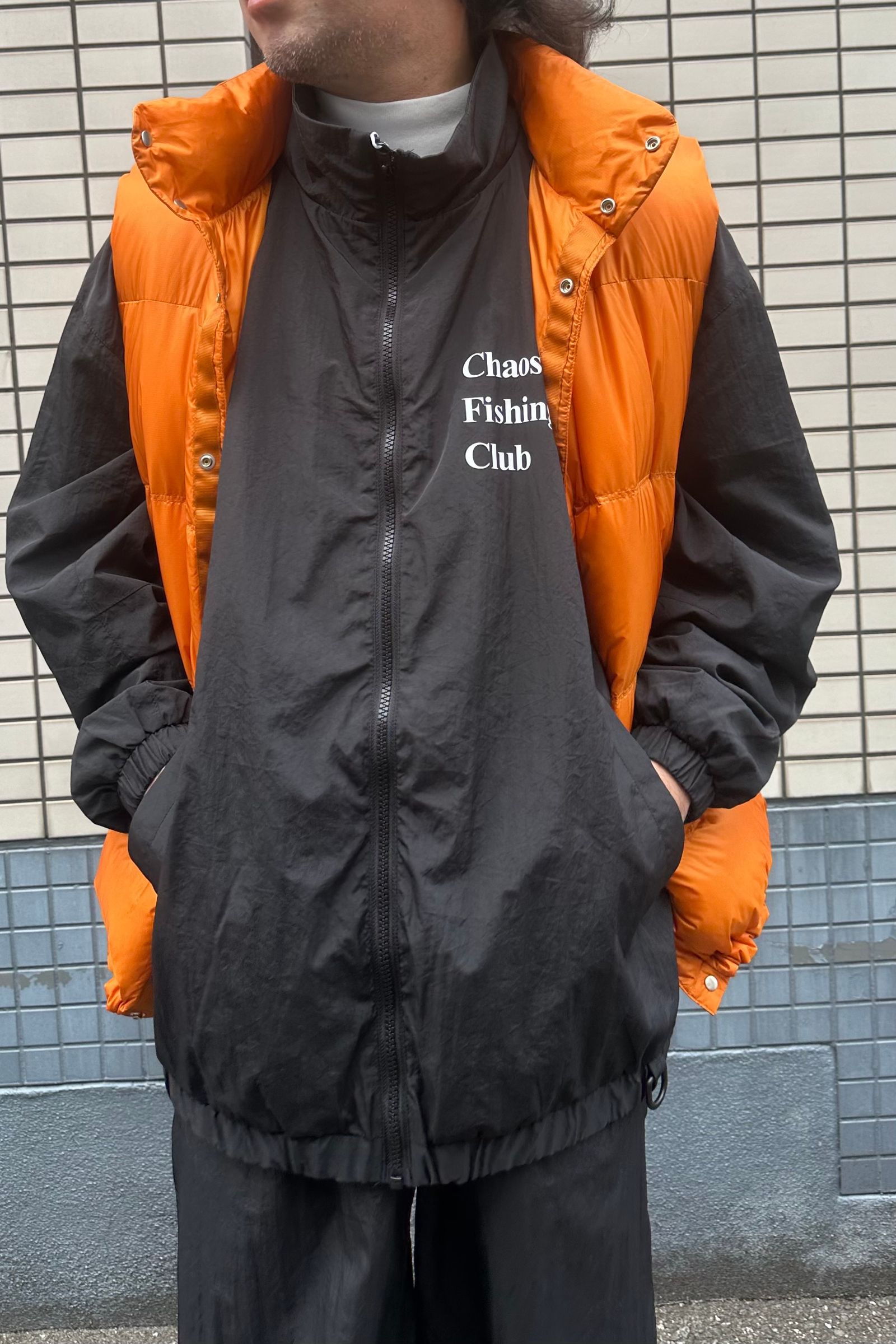 CHAOS FISHING CLUB 刺繍ロゴ ナイロン ジャケット パンツ