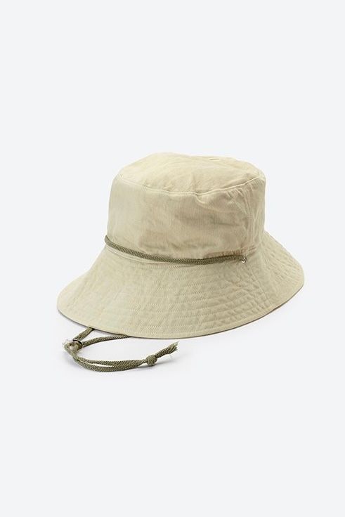 KIJIMA TAKAYUKI - BOTANICAL DYED SAFARI HAT -green- 23ss women