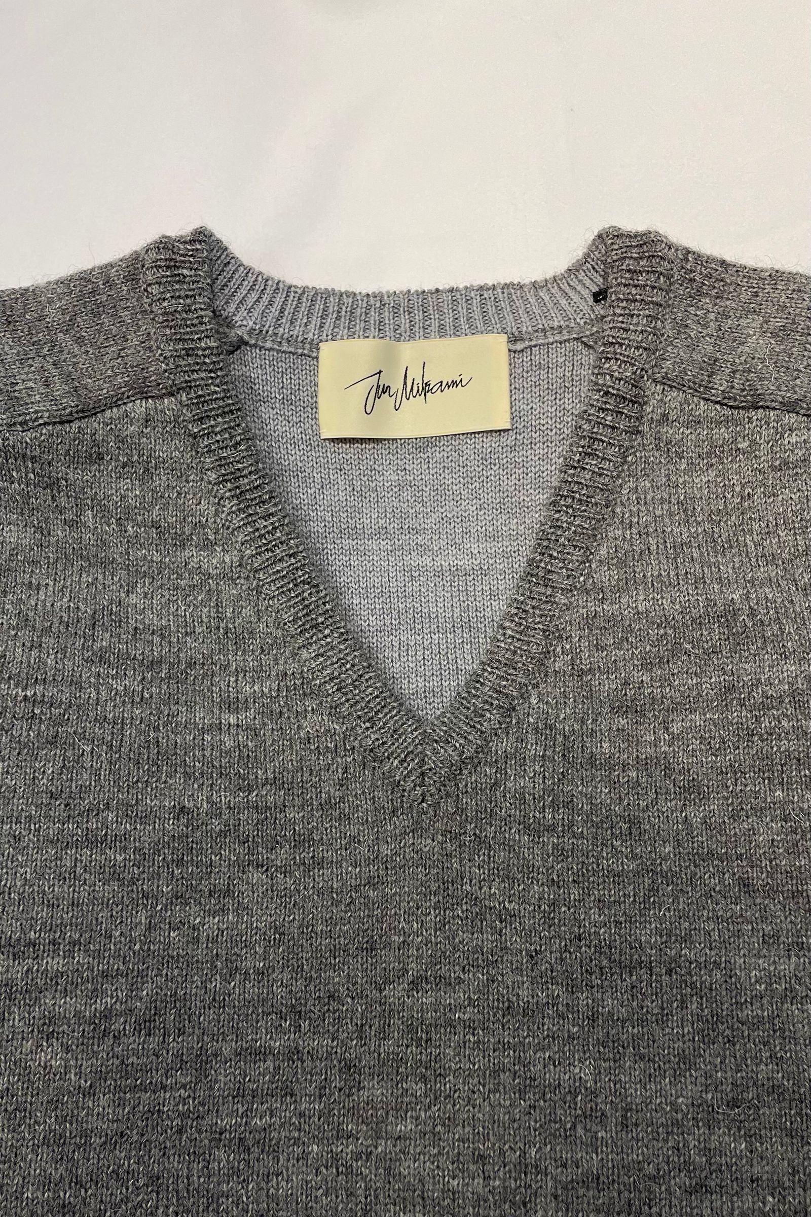 けない 【中古】JUN MIKAMI HAND KNIT VEST Vネック ハンドニットベスト ブラック サイズ：- 【160922