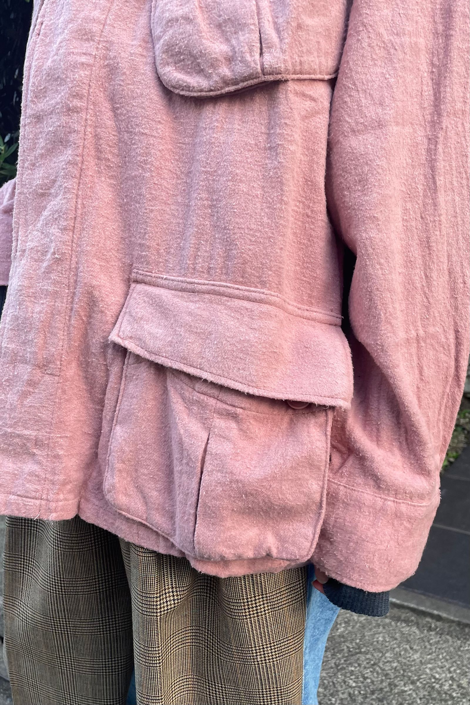 UNUSED - cotton silk fatigue jacket -pink- 22aw women | asterisk