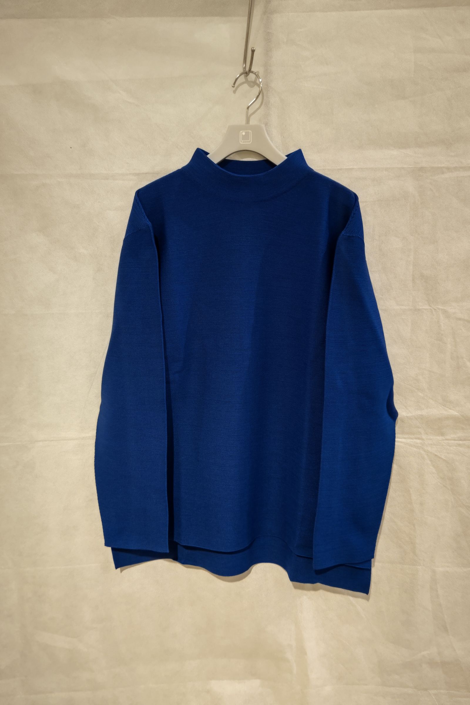 CFCL - gather mock neck tee 2 - blue - 22aw men | asterisk