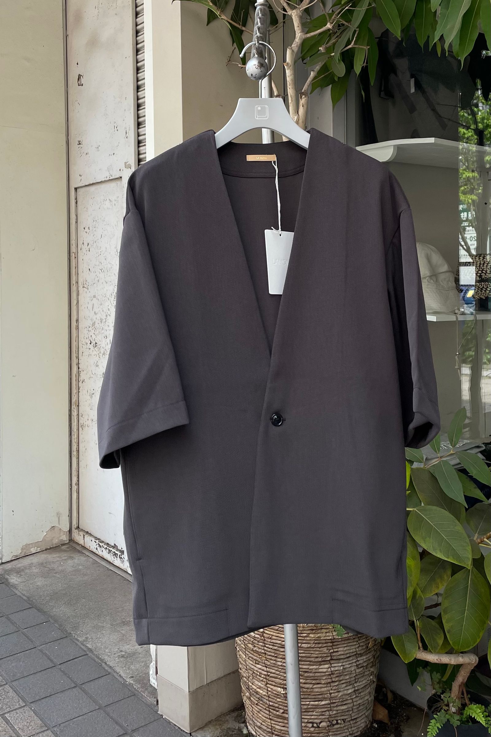 LAMOND - dry touch kersey jacket -dark brown- 23ss | asterisk