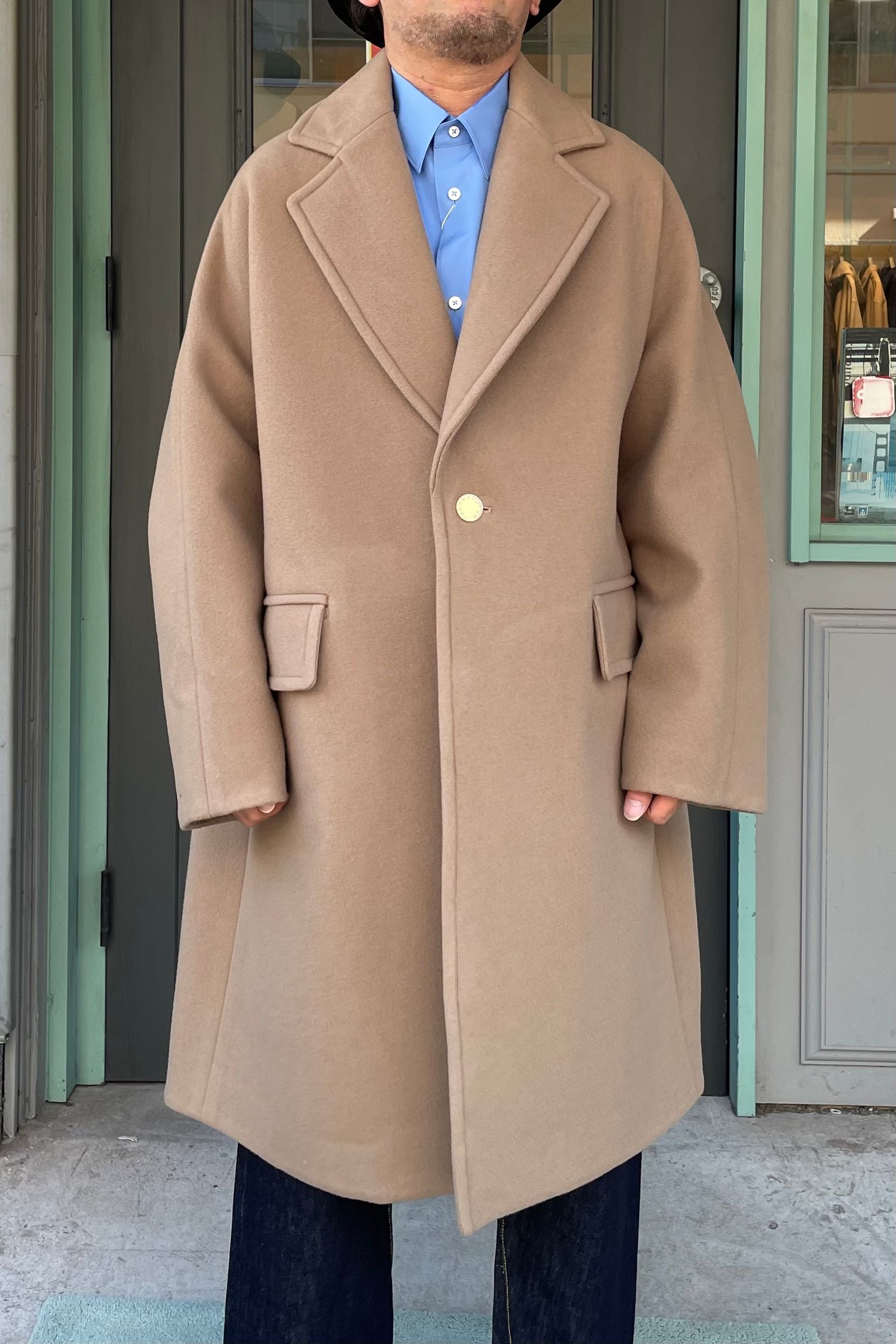 FUMITO GANRYU - Vintage mordern Chesterfield coat -beige- 23aw