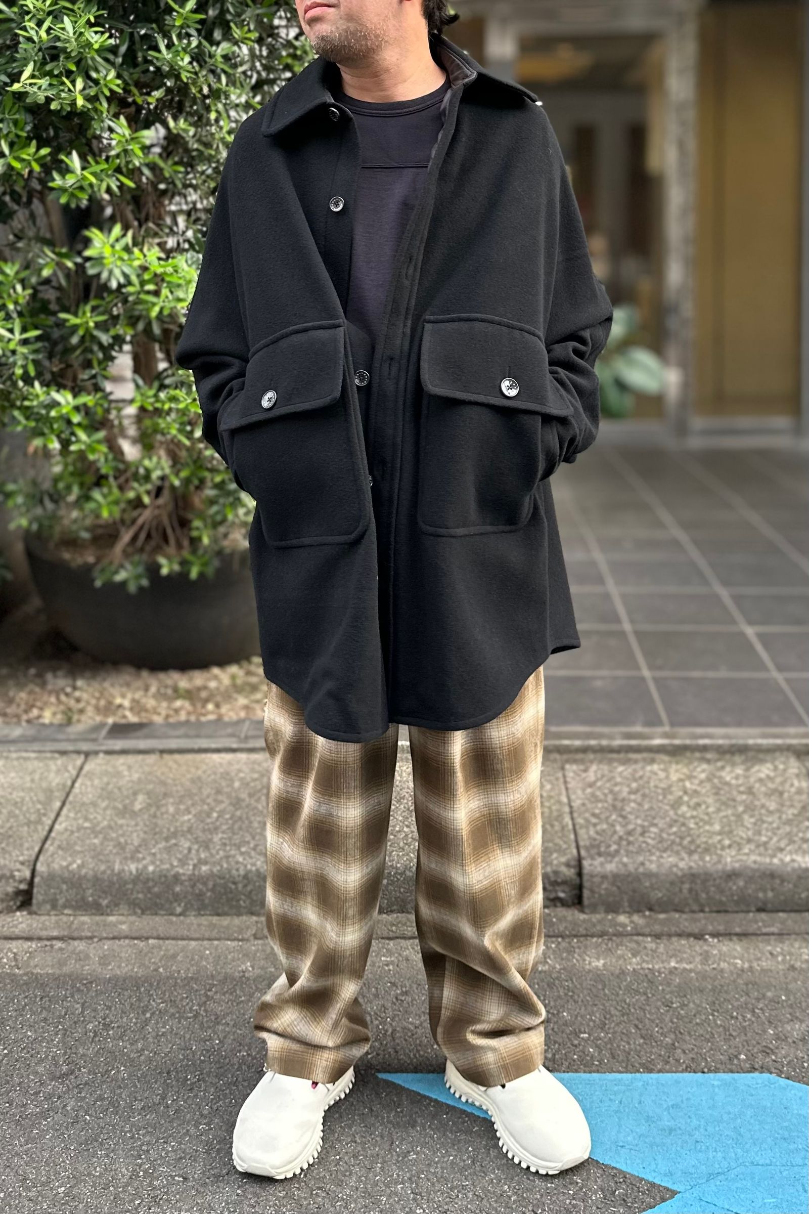 FUMITO GANRYU - Vintage modern CPO shirt jacket -black- 23aw