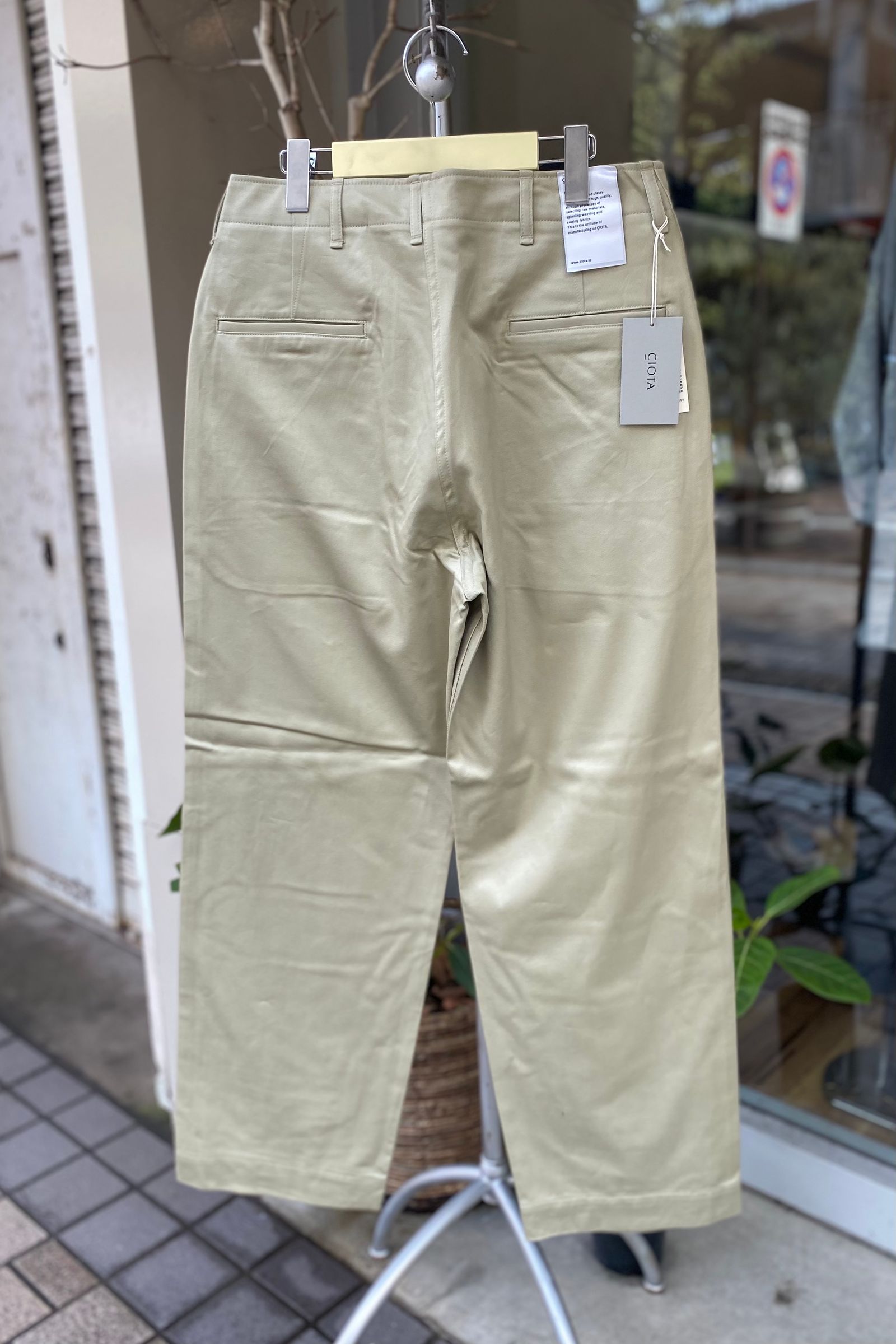 ciota 21aw スビンコットンチノパンツ