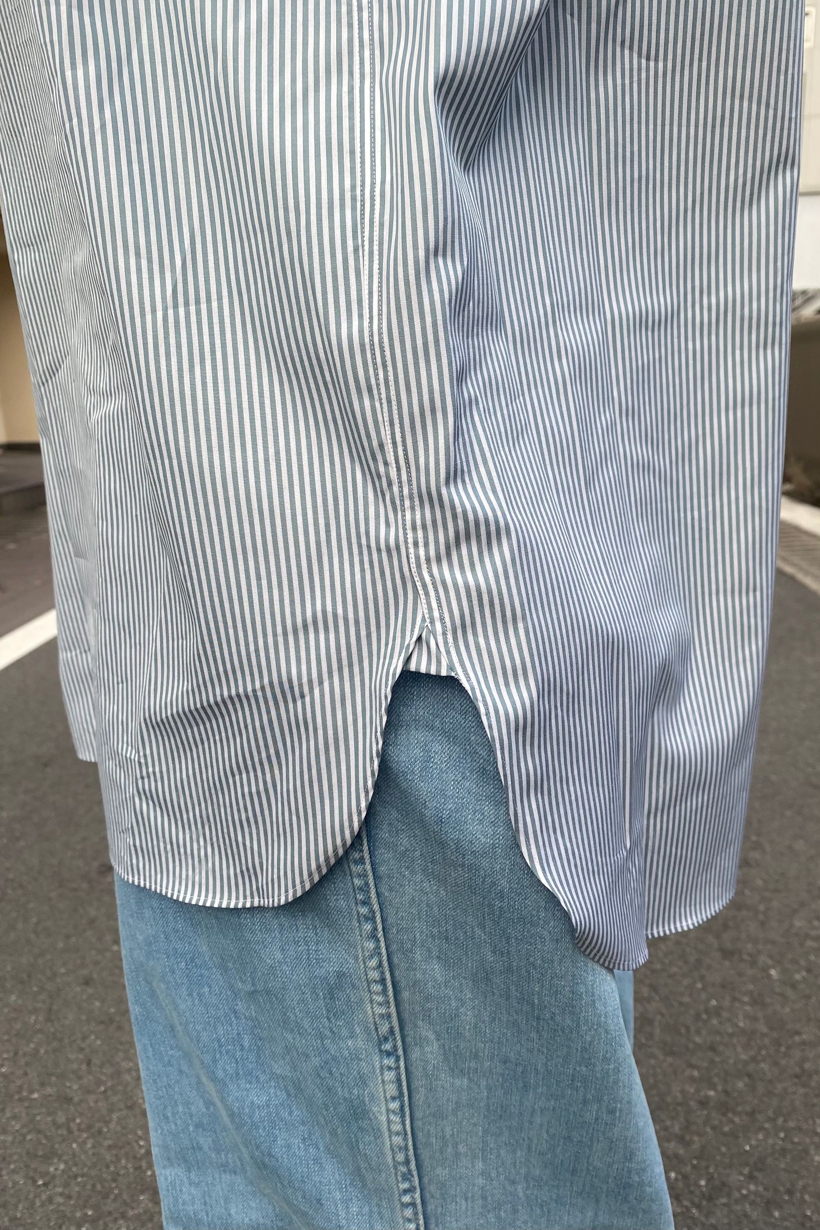 A.PRESSE - pullover grandpa shirts -stripe- 22ss 2月11日発売