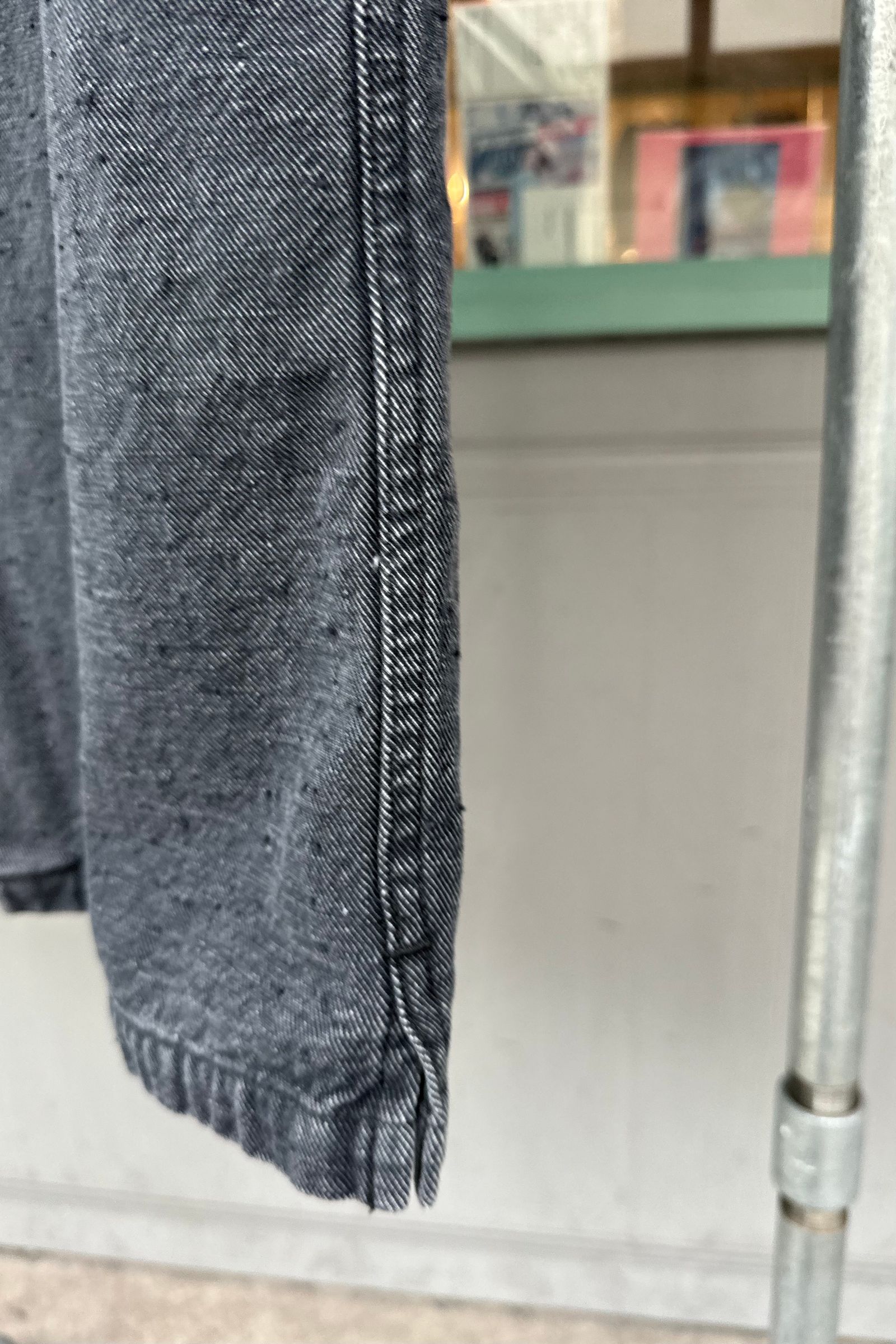 UNUSED - 12oz Sleeveless denim shirt -charcoal gray- 23aw