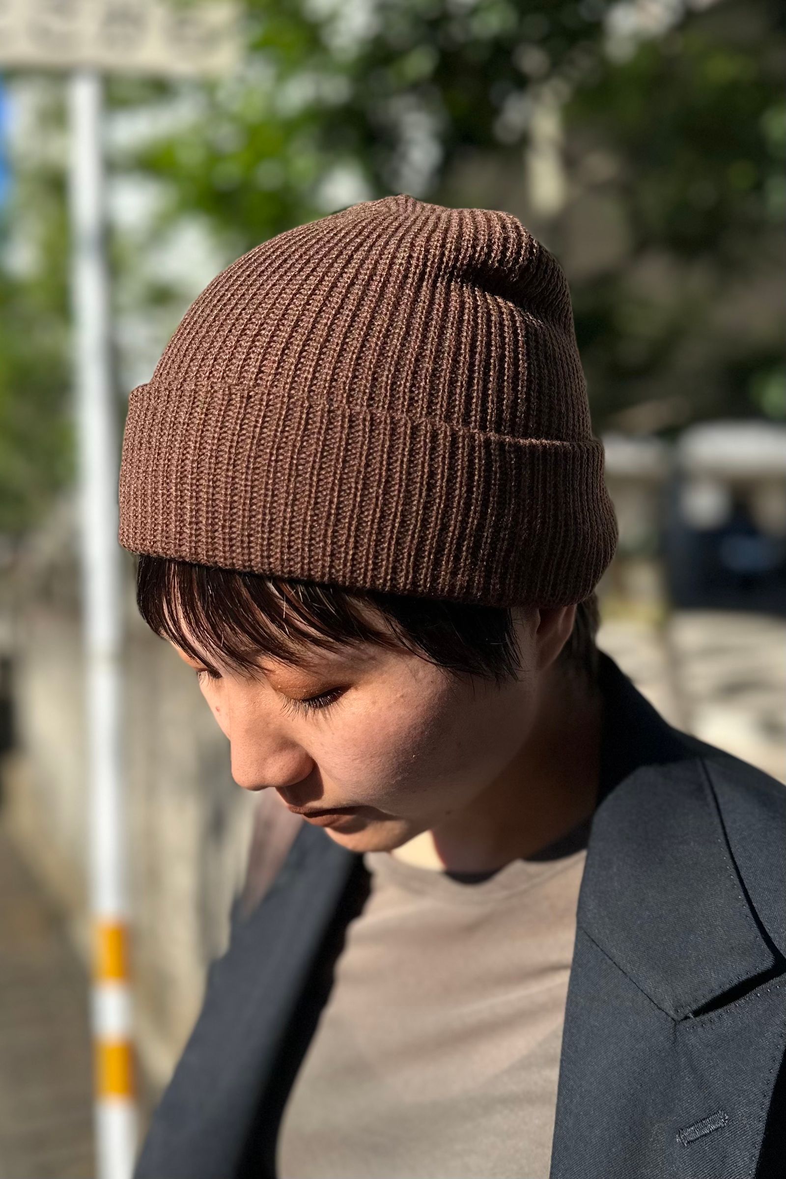 UNUSED - Beanie -brown- 23aw unisex | asterisk