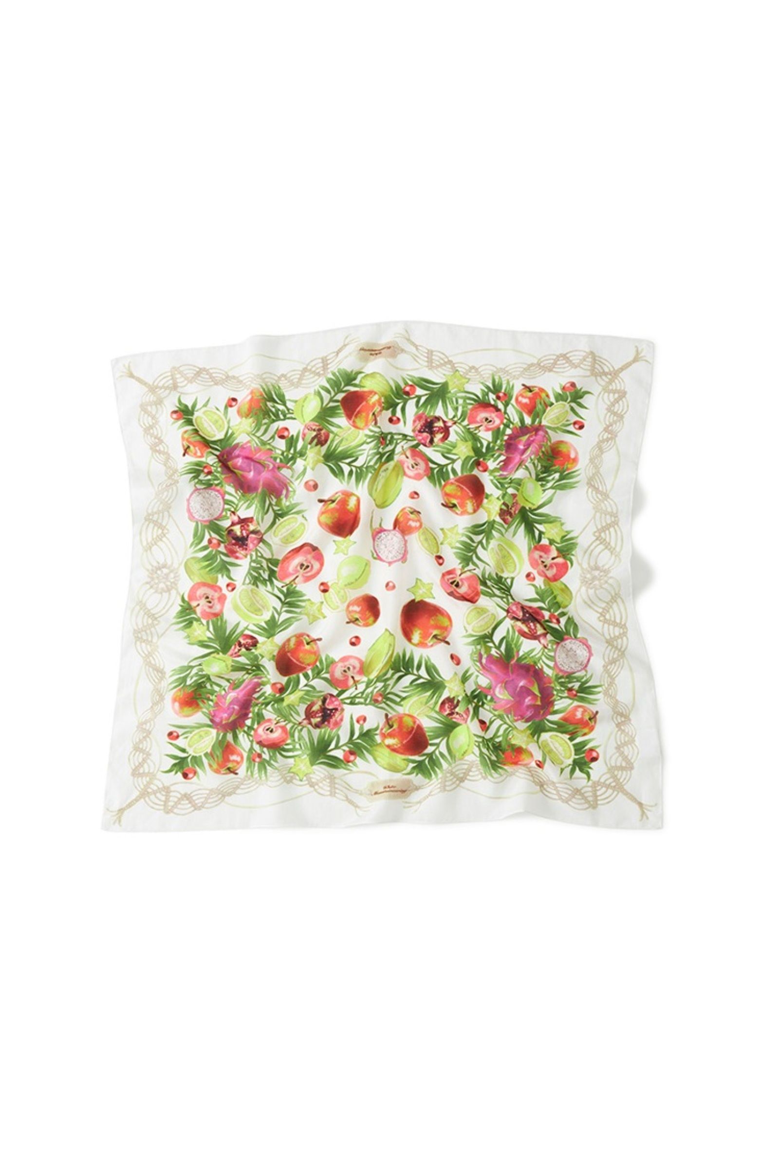 White Mountaineering - fruits print scarf-multi- 22ss | asterisk