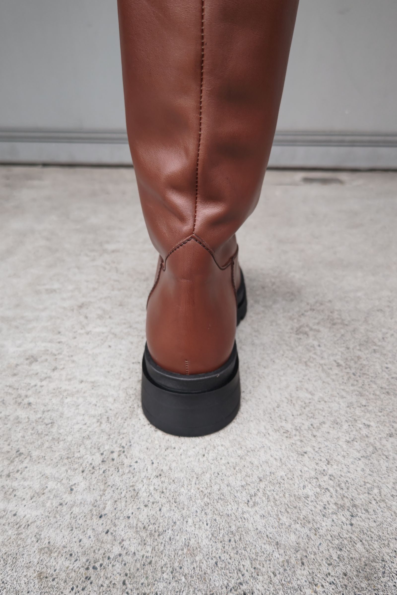 INSCRIRE - long boots -brown- 22aw | asterisk