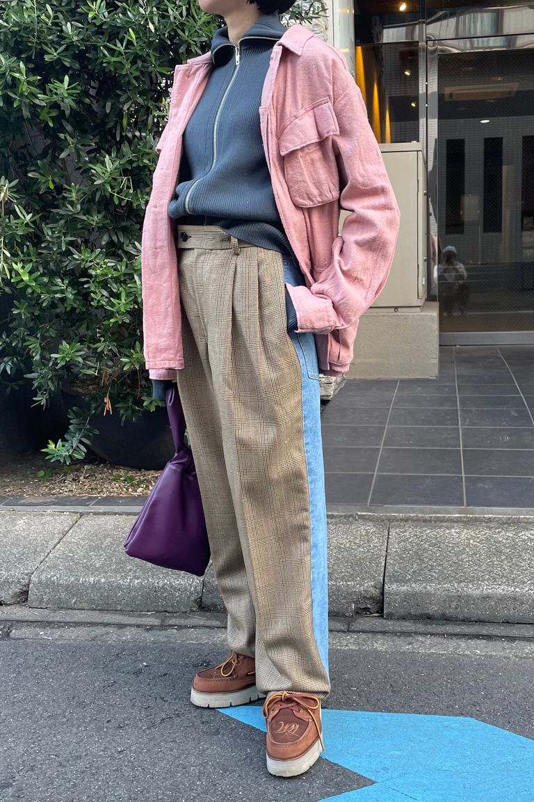 UNUSED - cotton silk fatigue jacket -pink- 22aw women | asterisk