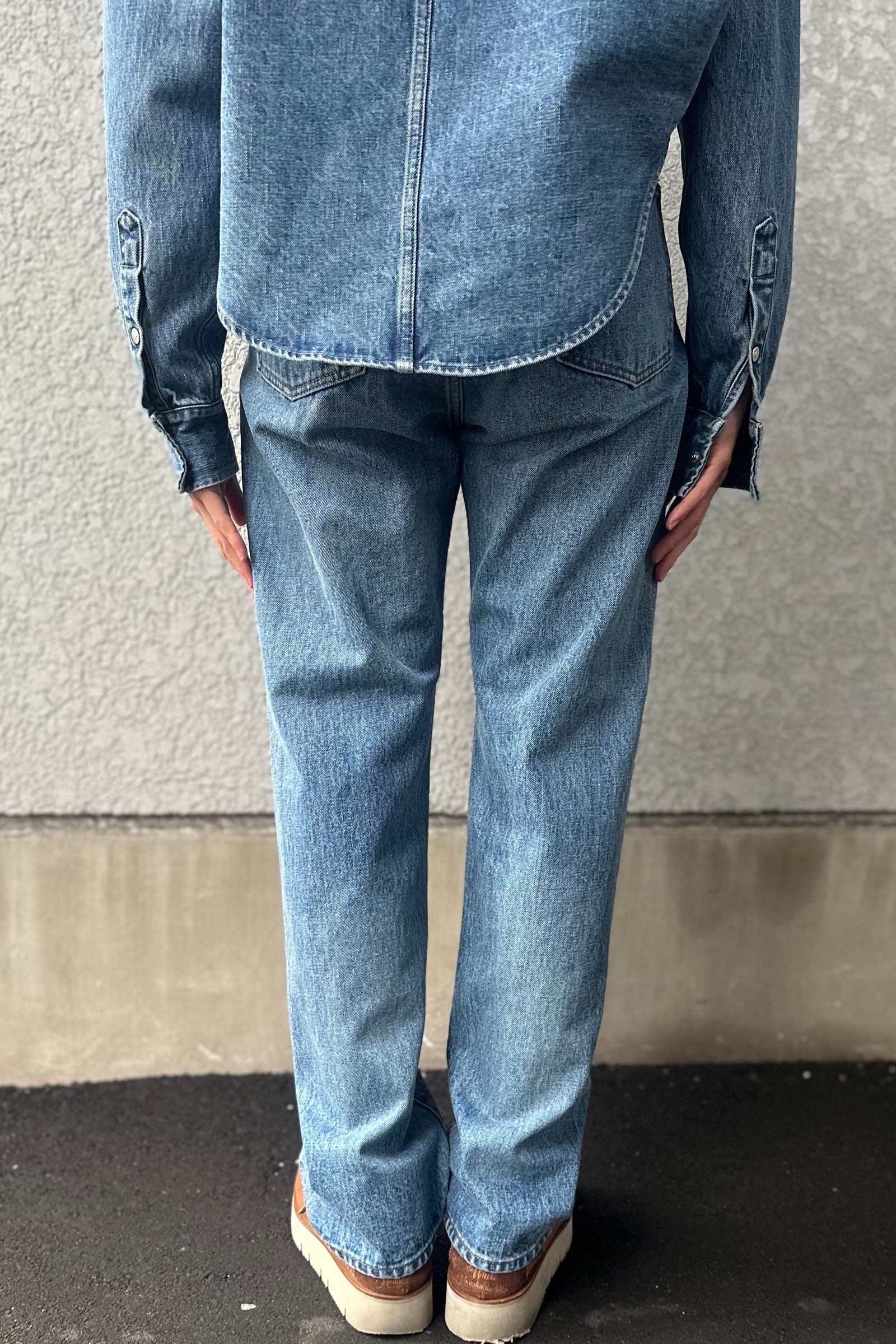 UNUSED - 14oz Denim Five Pockets Wide Pants -indigo- 24ss women 