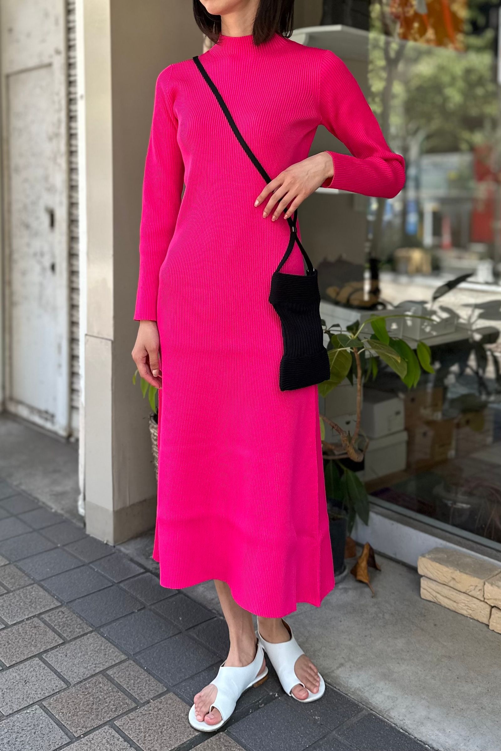 CFCL - PORTRAIT LONG SLEEVE DRESS -pink- 23aw women | asterisk