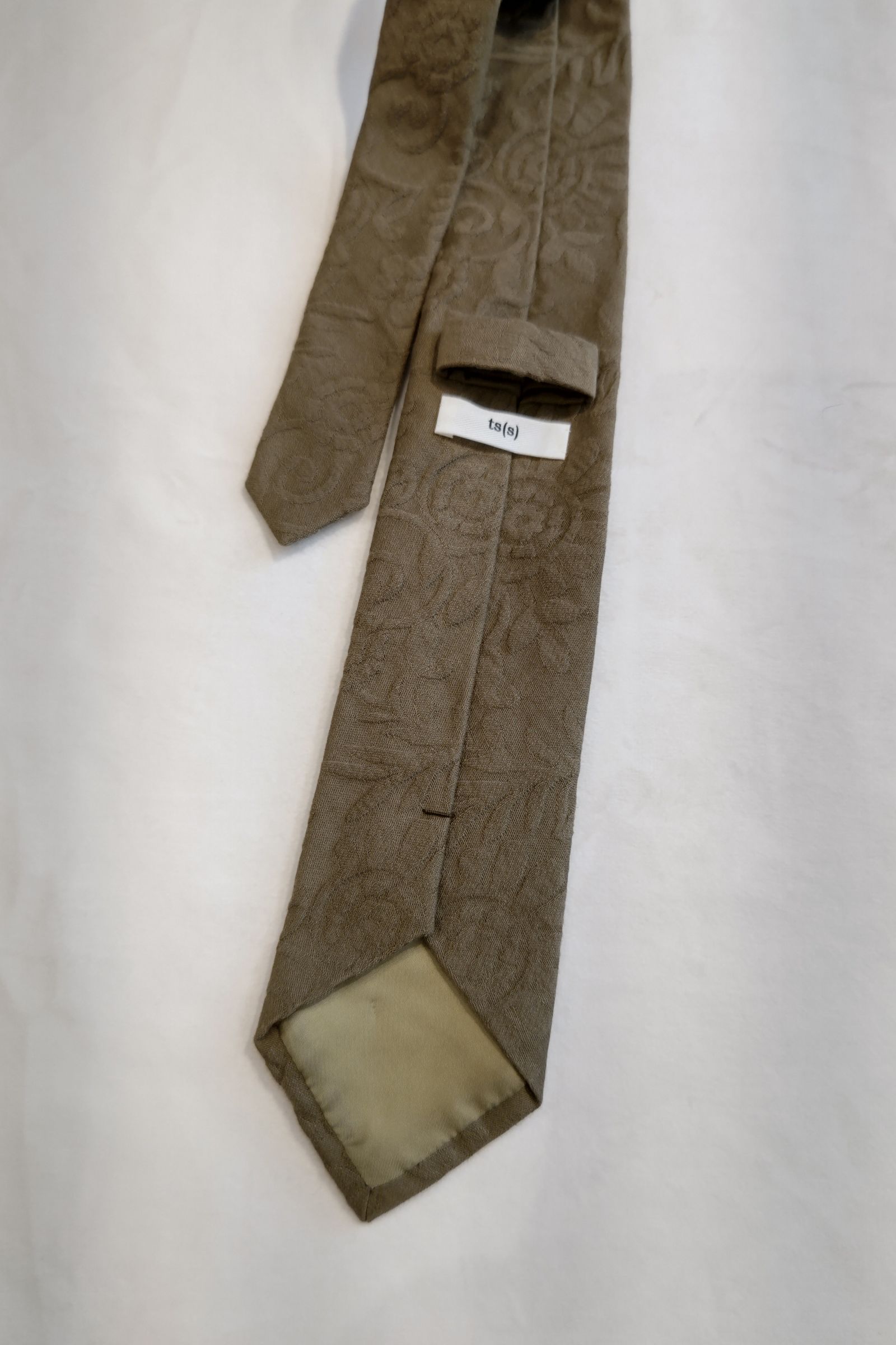 ts(s) - garment dye paisely jacquard cotton cloth -olive- 23ss