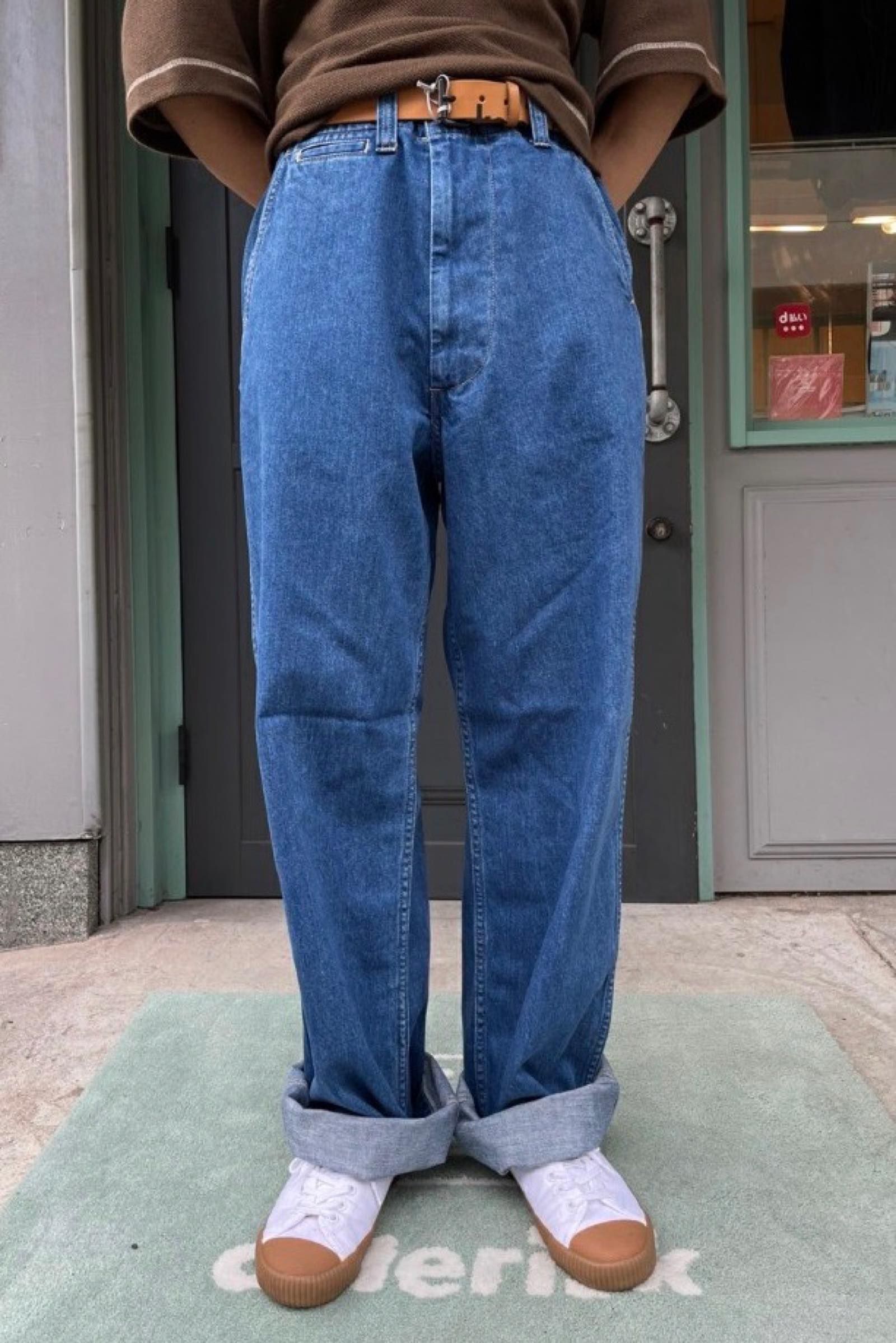 E.TAUTZ - core field trousers denim vintage wash indigo 21aw