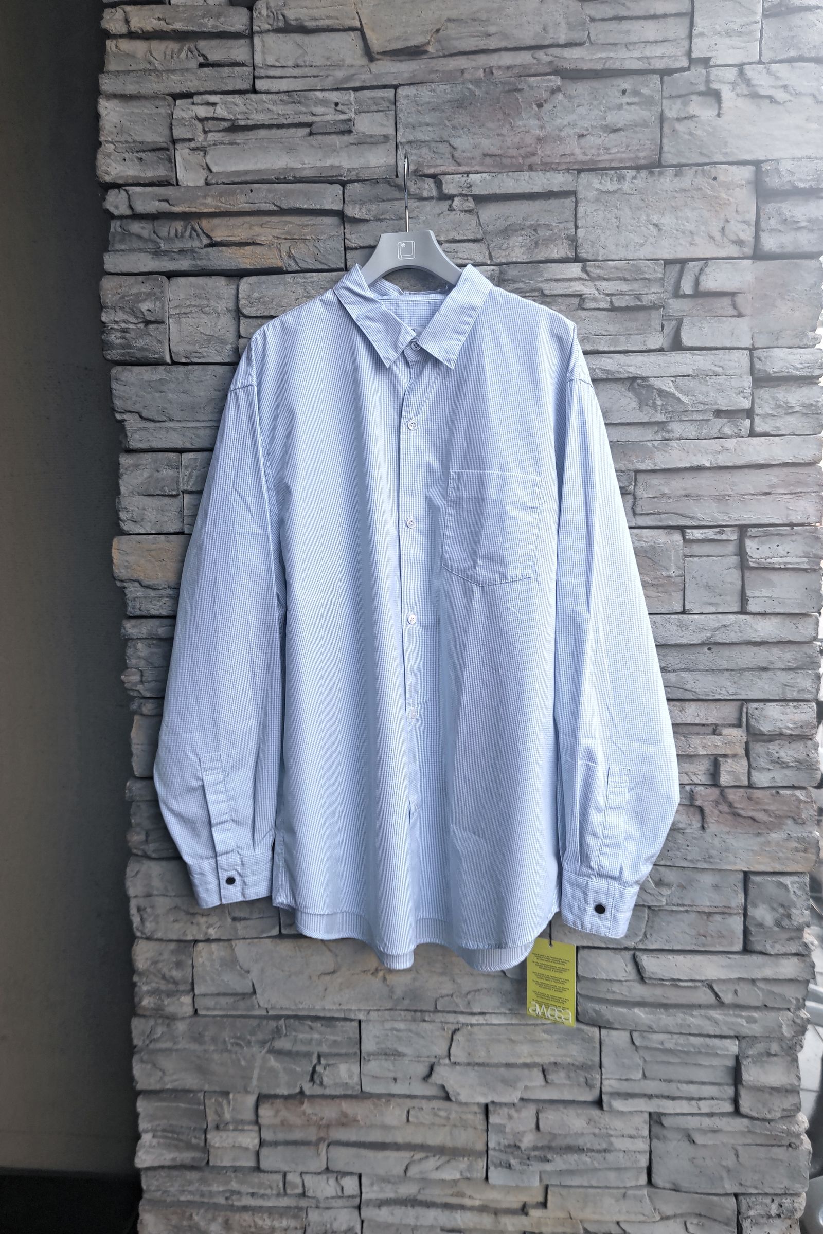 awasa - レギュラーカラーシャツ-Graph check- 24ss men | asterisk awasa - レギュラーカラーシャツ-Graph check- 24ss men | asterisk