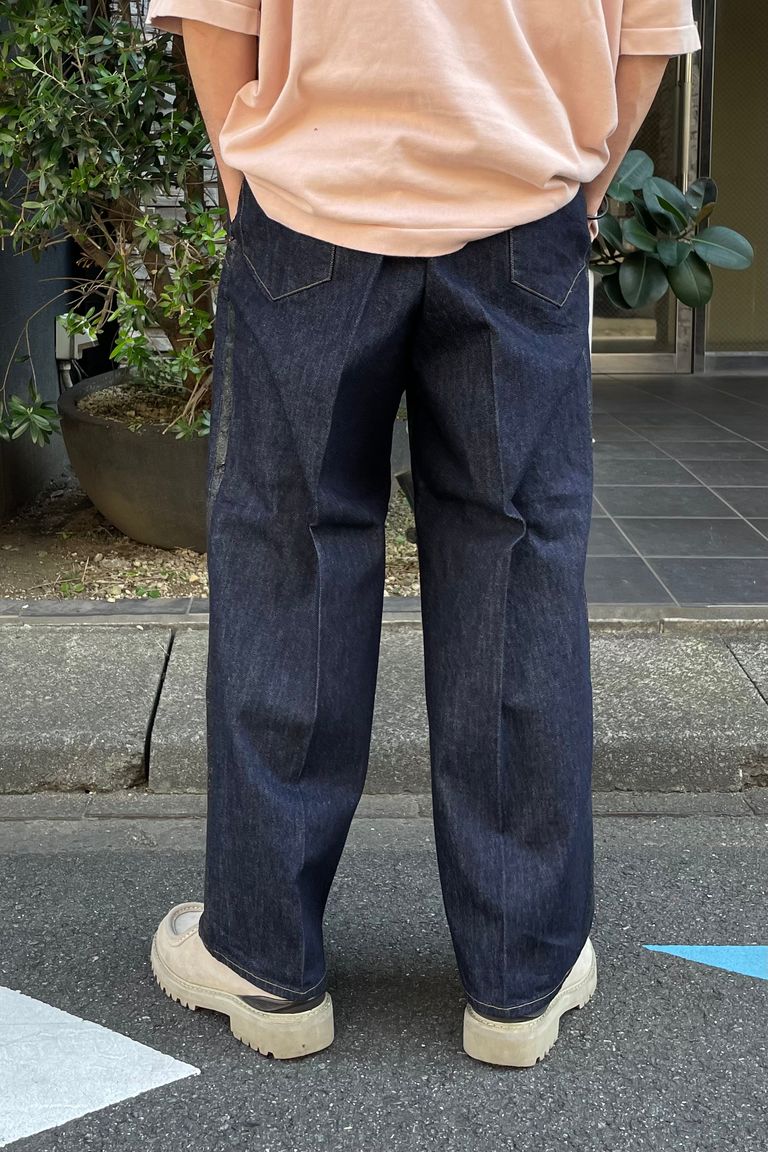 Gurank - Denim work trousers -indigo- 23aw | asterisk
