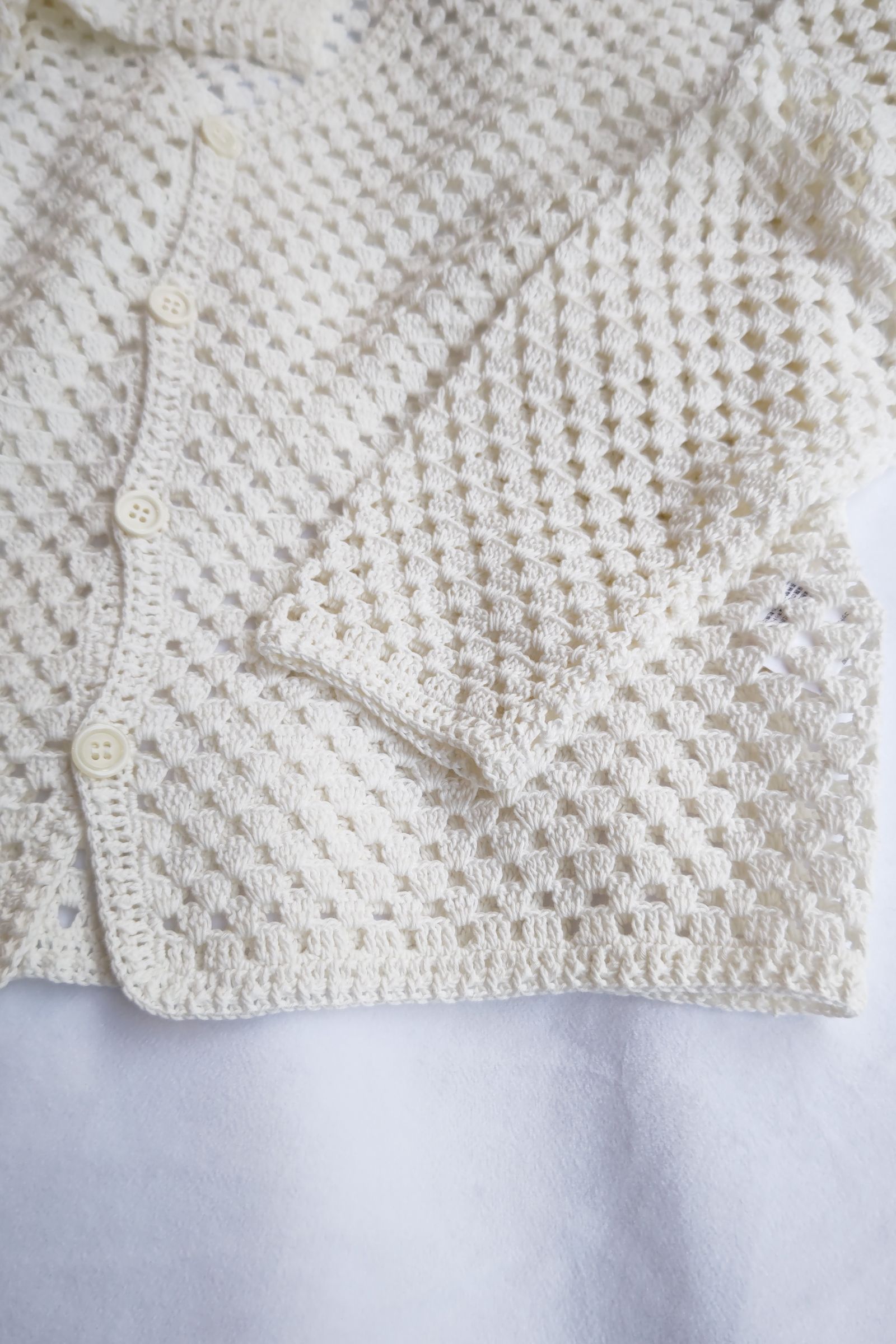 UNUSED - Crochet cardigan -white- 23ss | asterisk